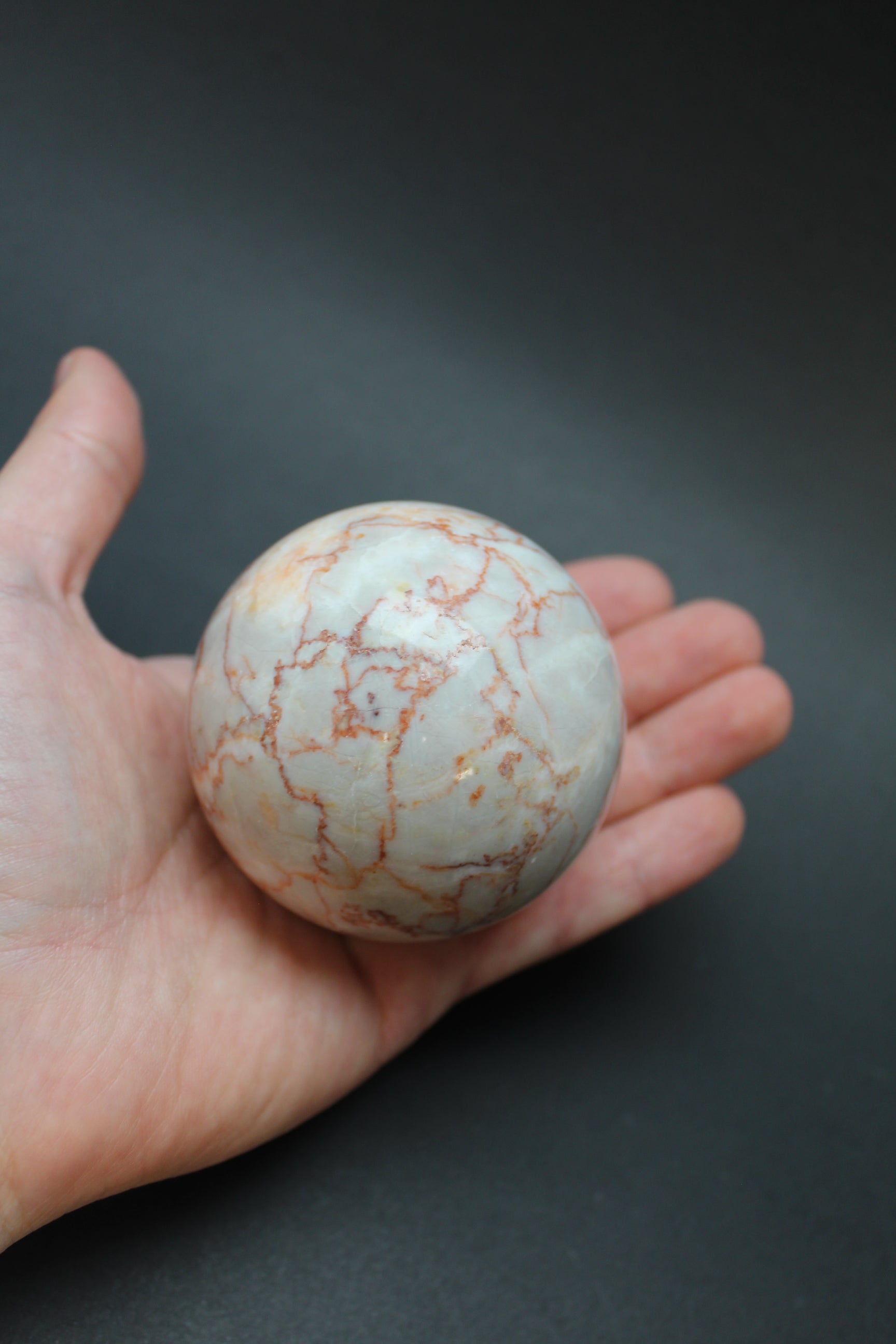 Red Marble Kugle - Nr. 8