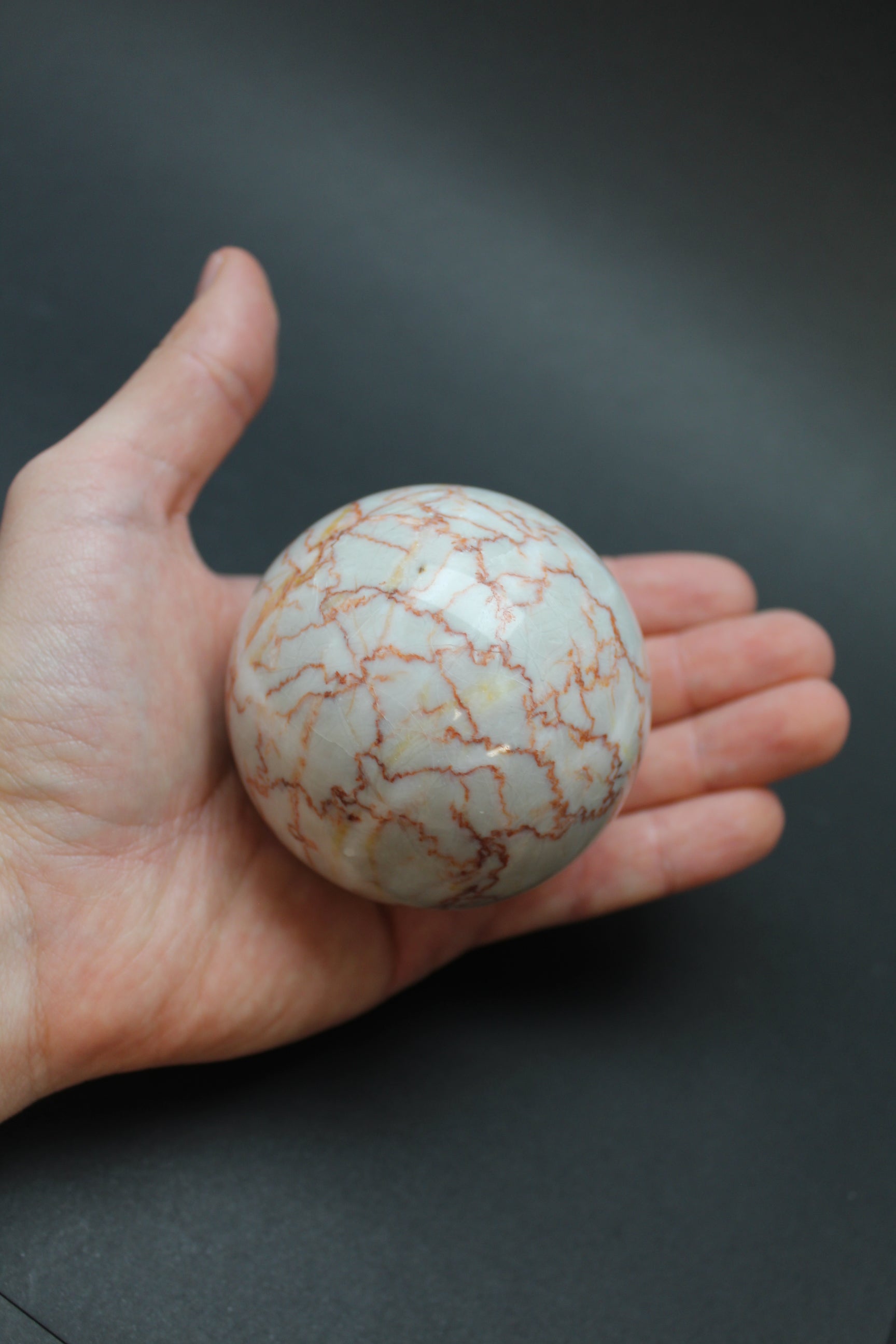 Red Marble Kugle - Nr. 9