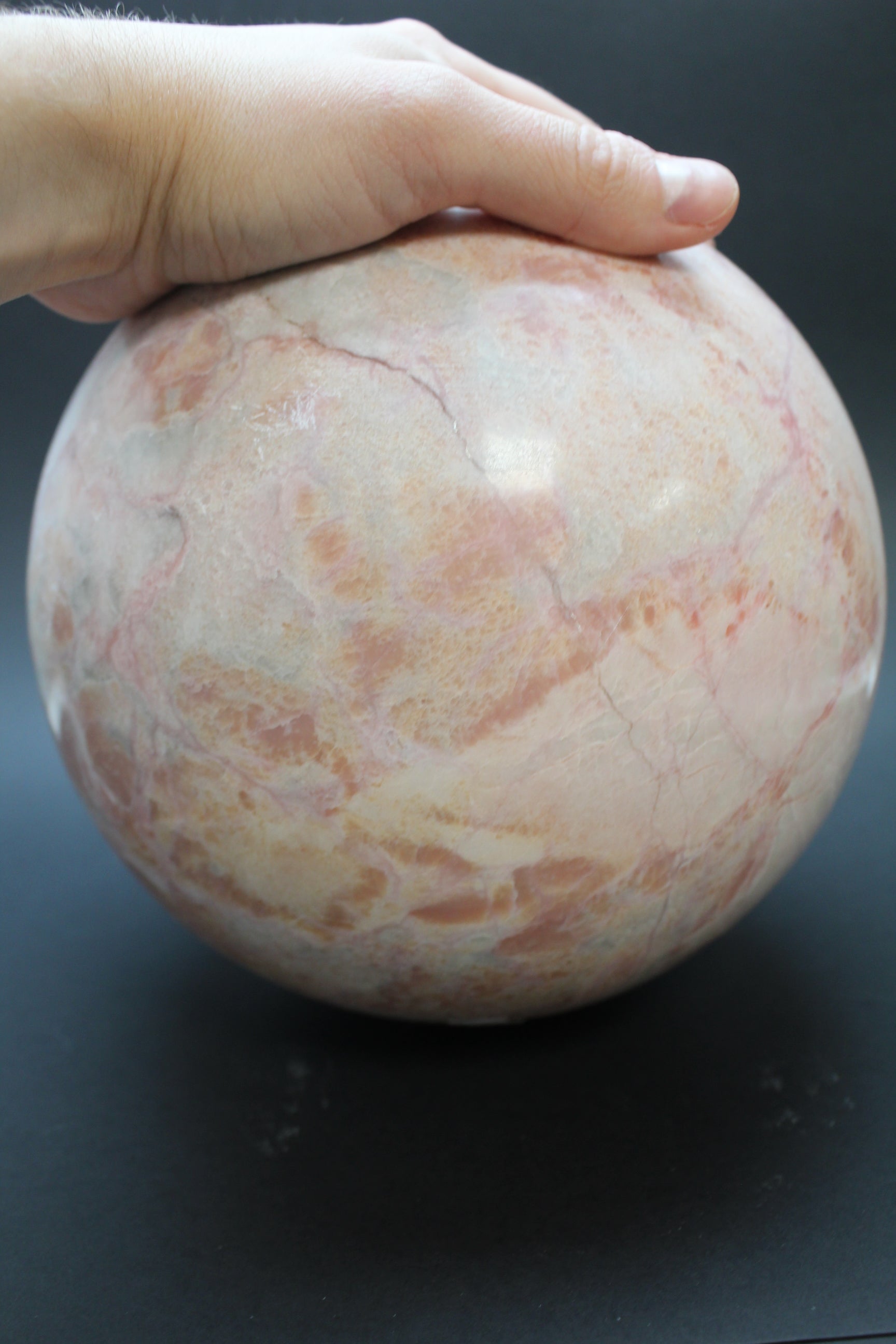 Pink Opal Kugle - 11,1 kg - 19 cm - Inkl. træfod