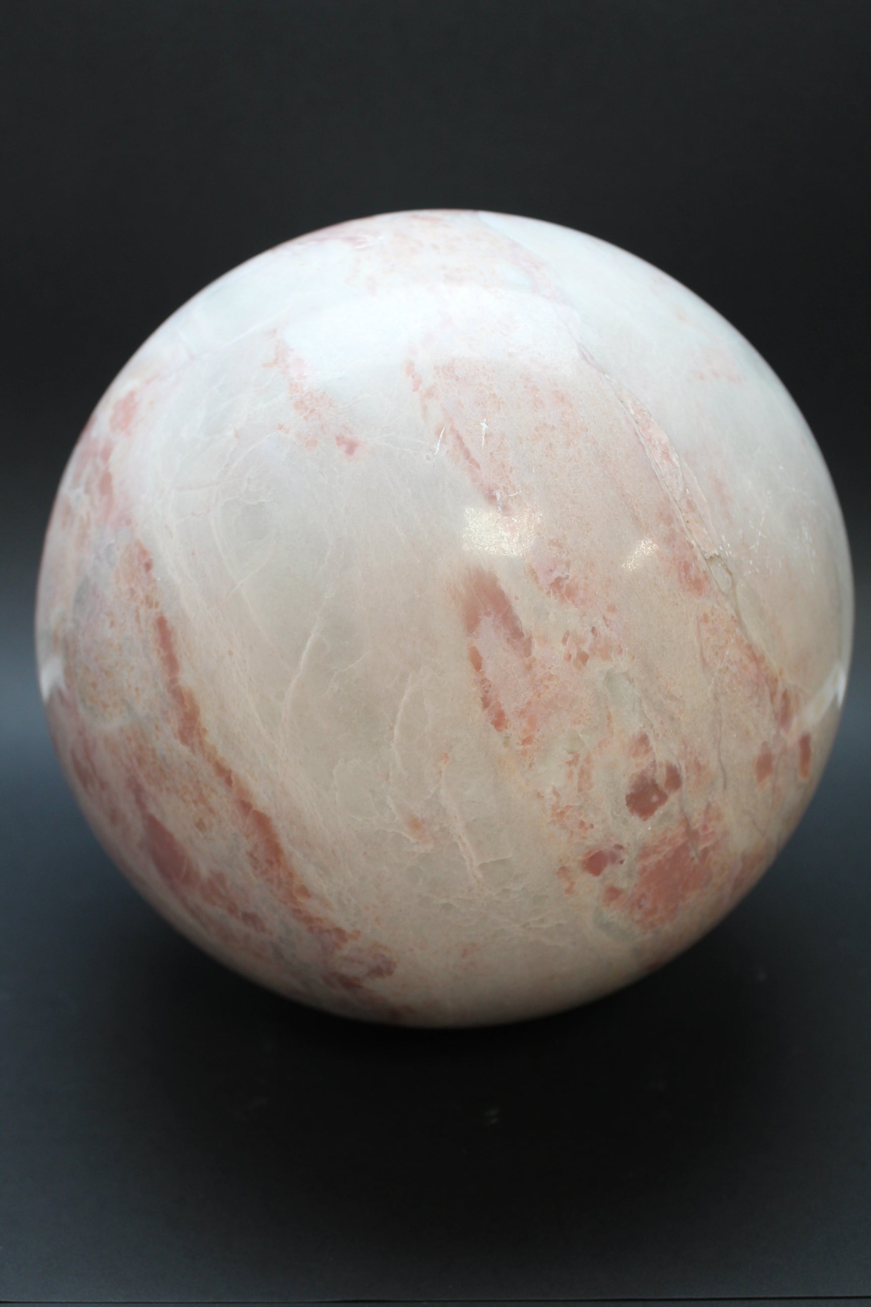 Pink Opal Kugle - 14,6 kg - 21 cm - Inkl. træfod