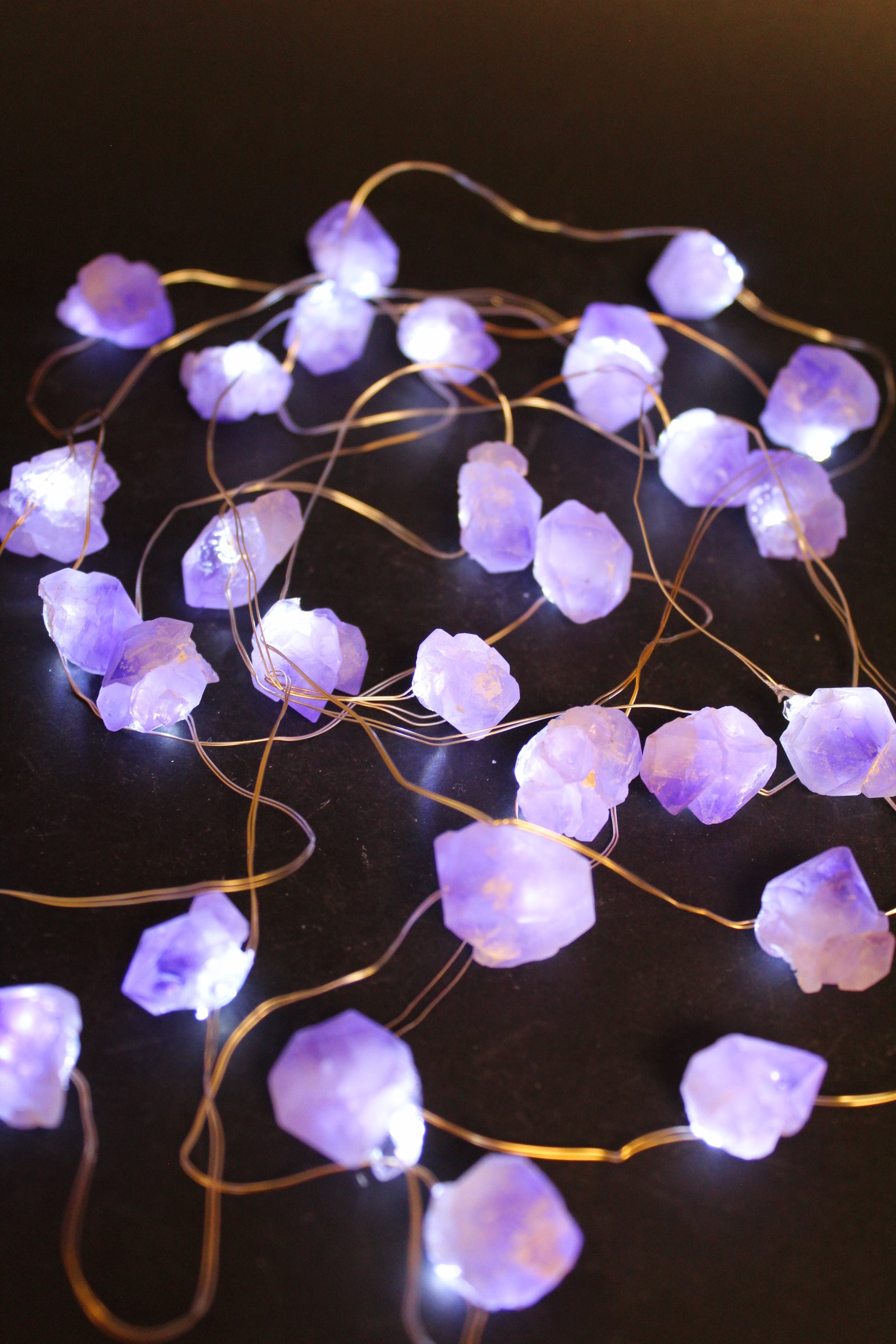 Lys Ametyst Lyskæde