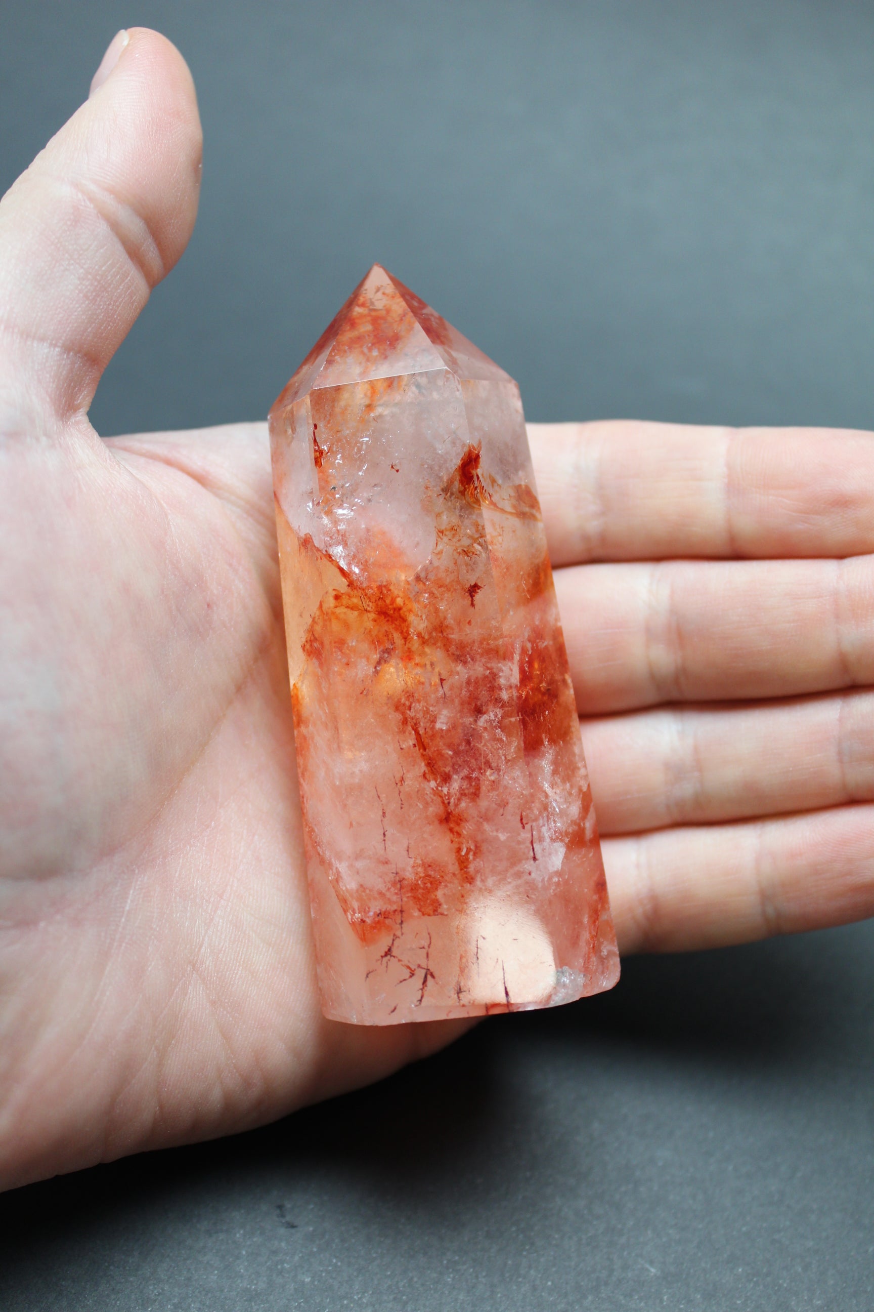 Hæmatit Kvarts Tårn - 7cm (Nr. 3)