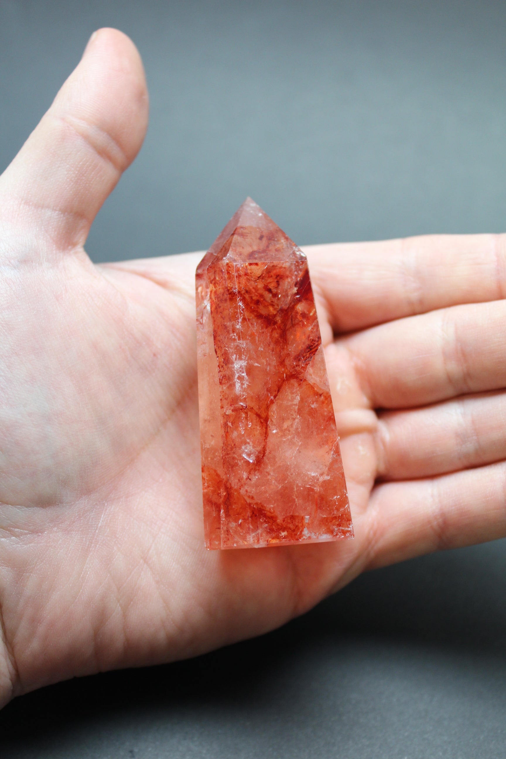 Hæmatit Kvarts Tårn - 9.5cm (Nr. 4)