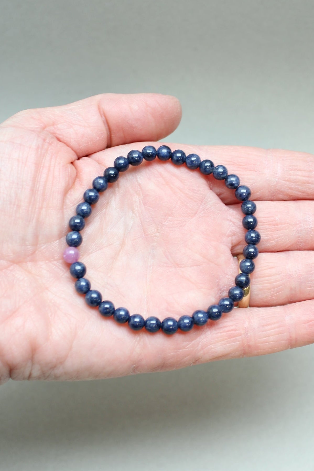 Safir/Rubin Armbånd 5-6 mm