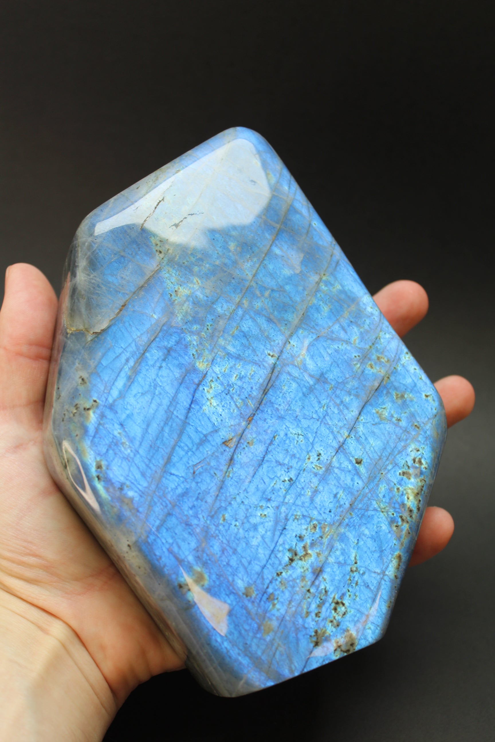 Labradorit Freeform – Ekstra Blå Kvalitet - 18 cm / 1,6 kg