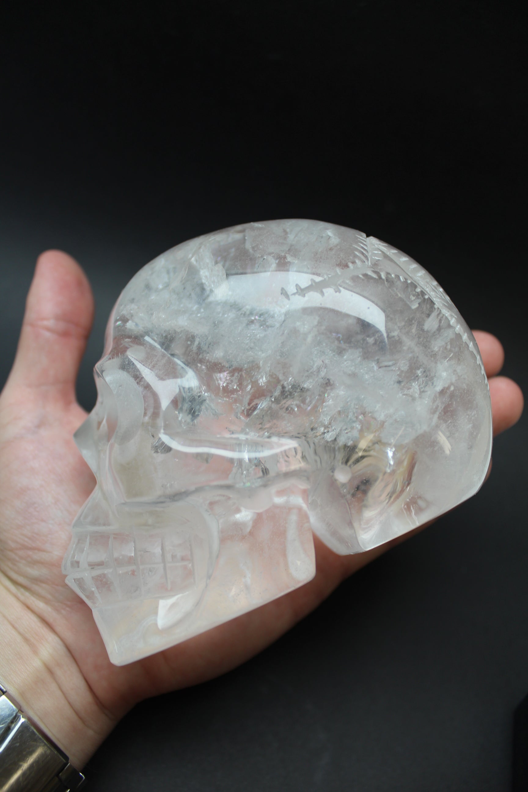 Bjergkrystal Skull Unika - 1.4kg