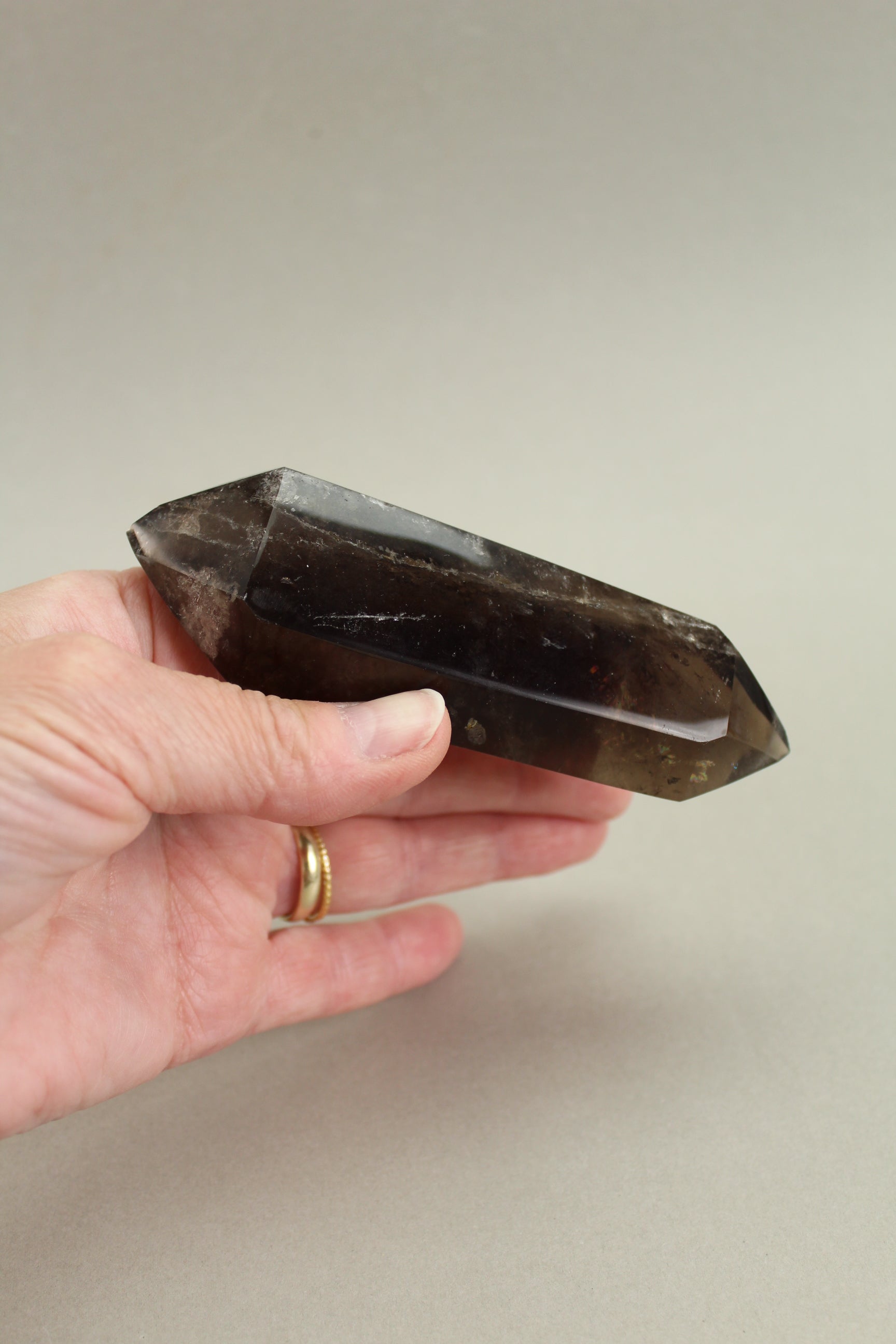Røgkvarts dobbelt point 185 gr.