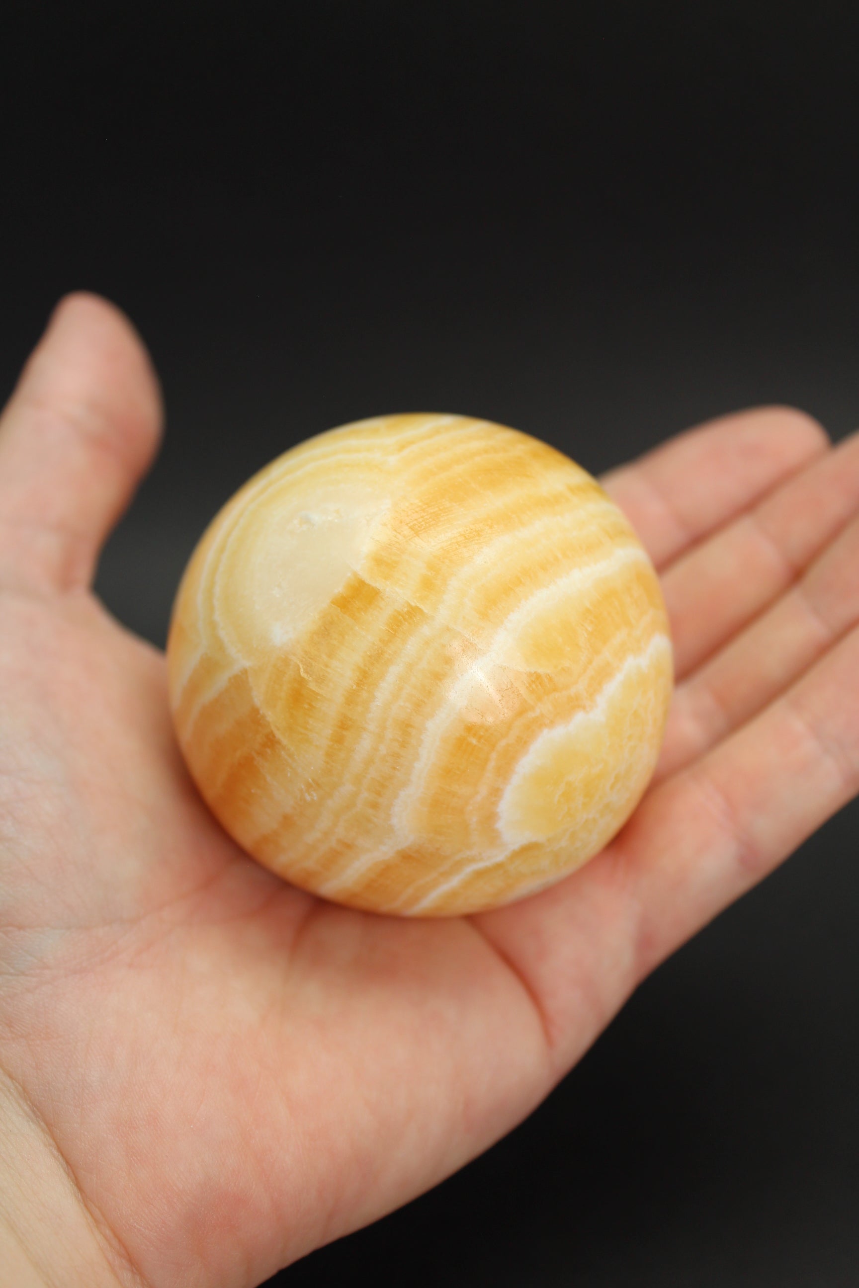 Orange Calcit Kugle - Nr. 9