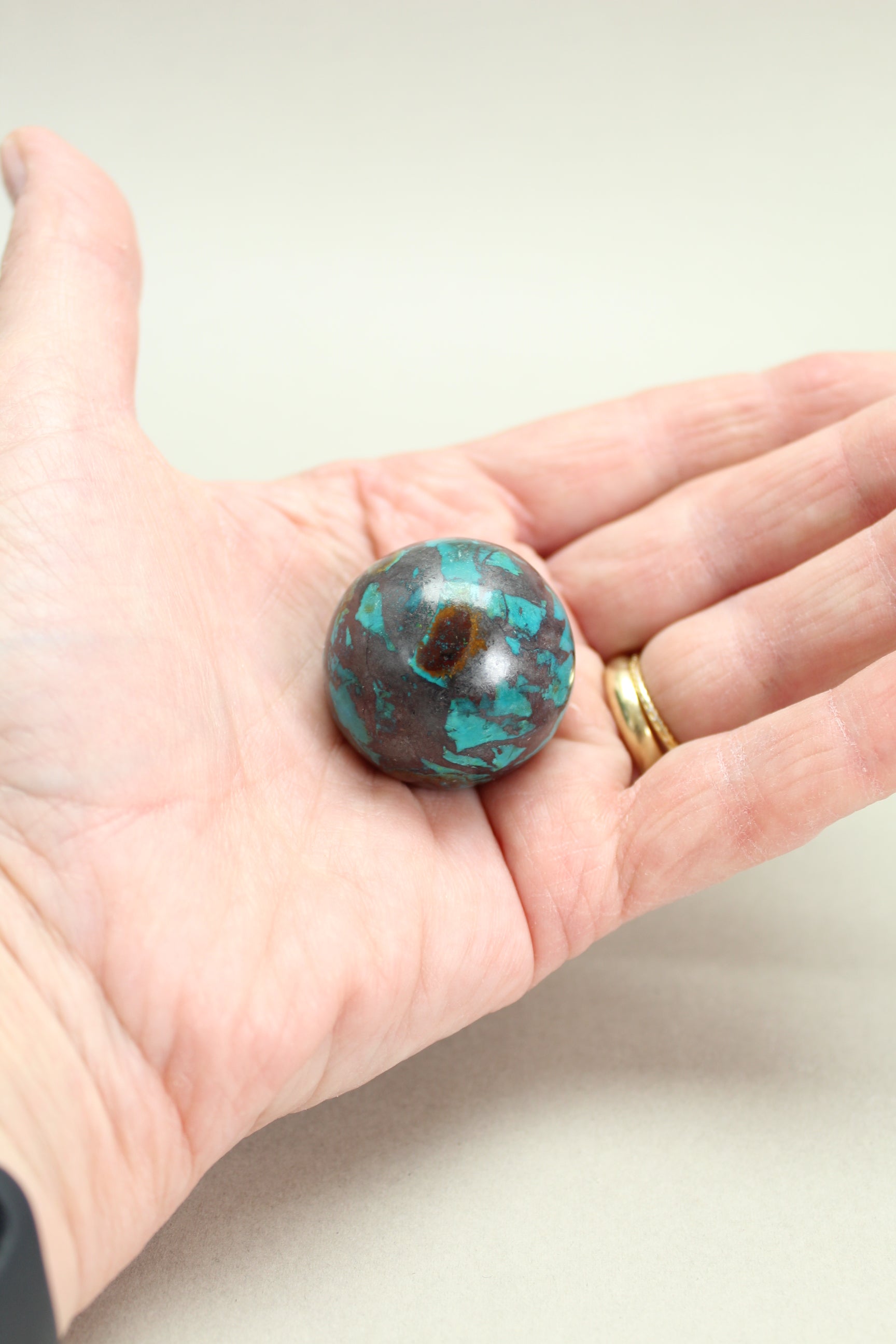 Chrysocolla kugle