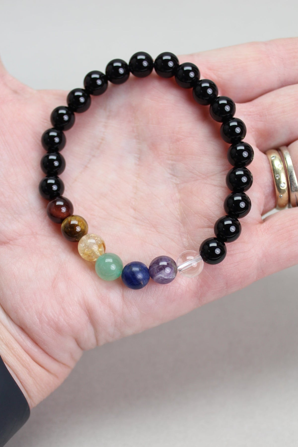 Chakra Armbånd Shiny Onyx