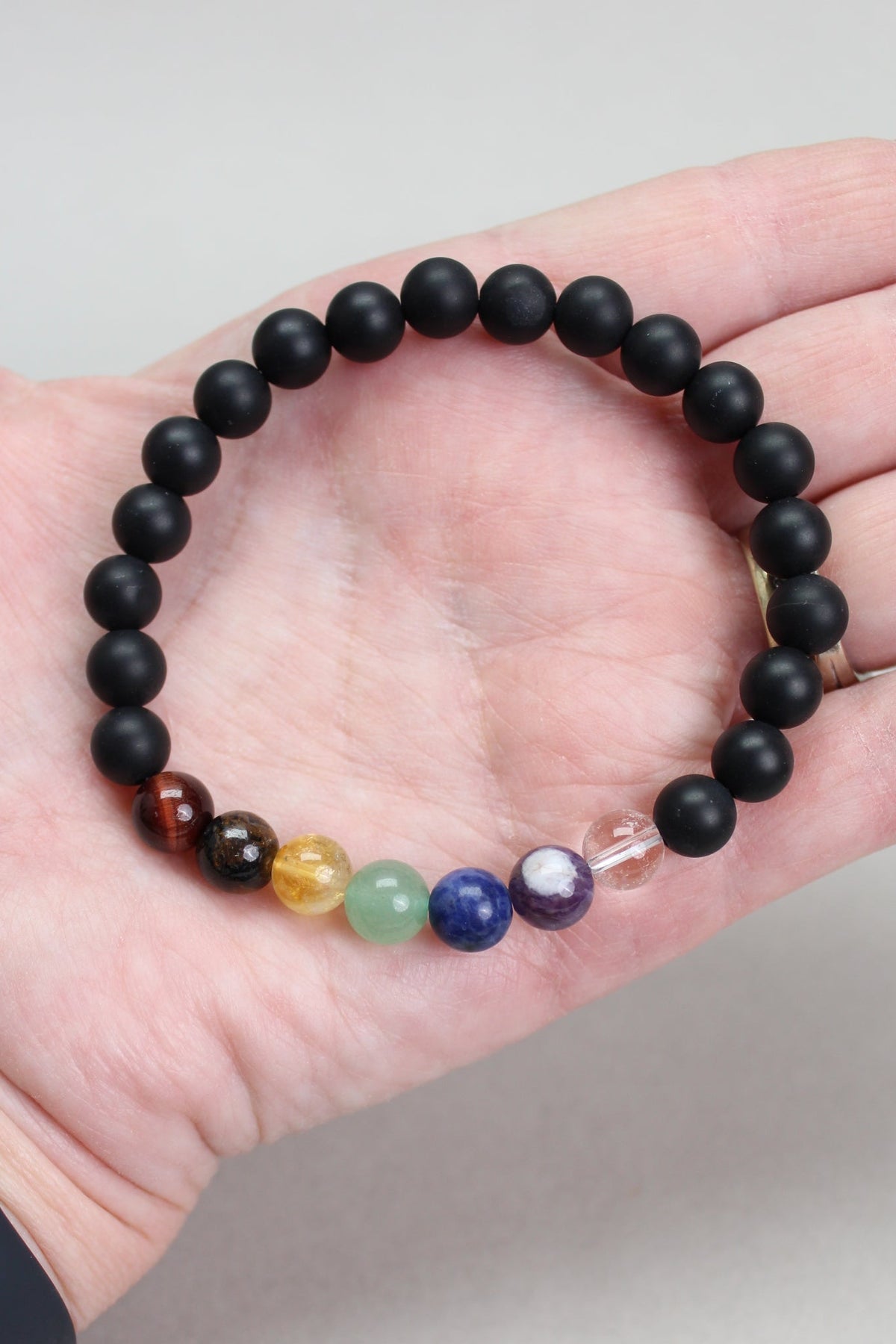 Chakra Armbånd Mat Onyx