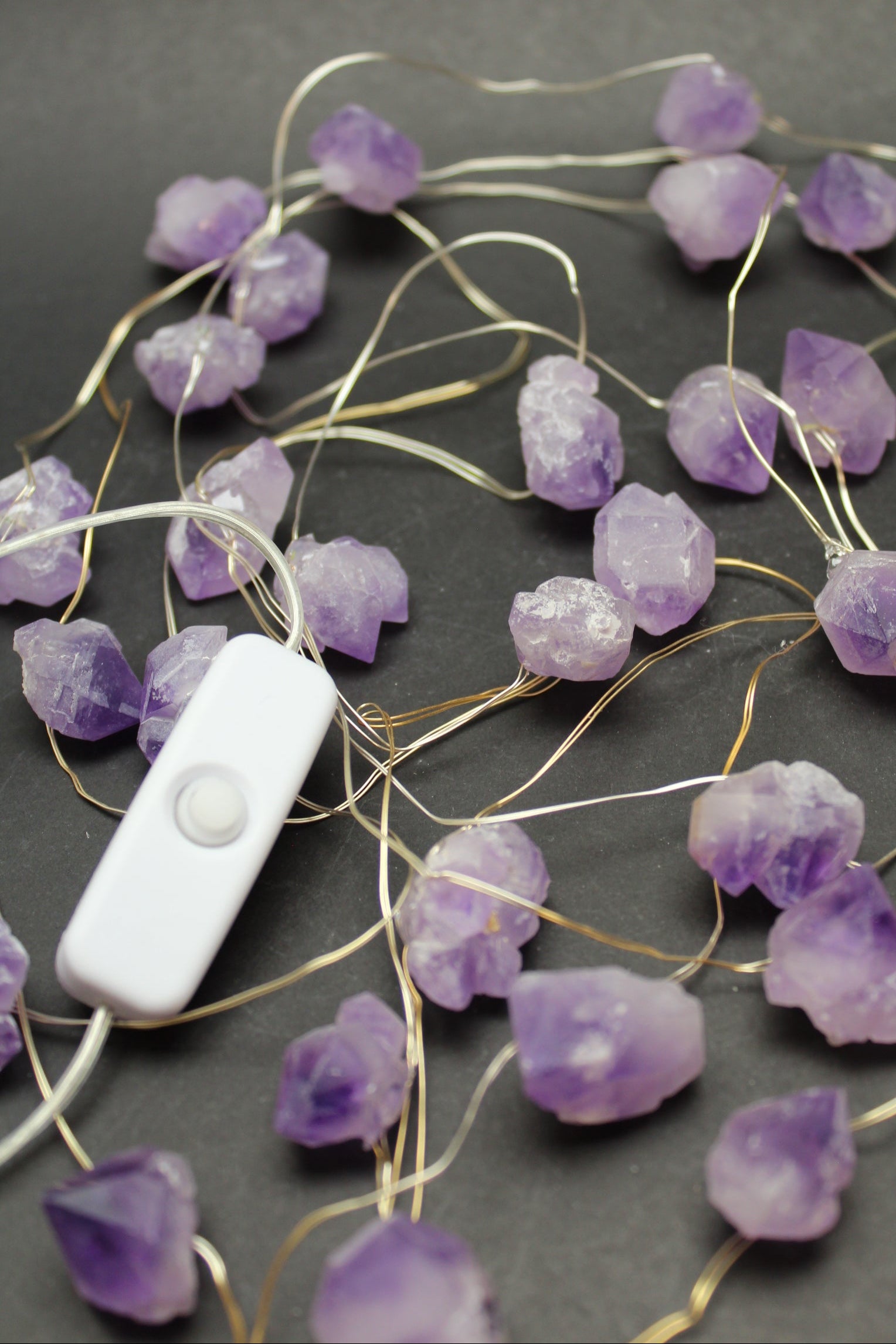 usb lyskæde i ametyst