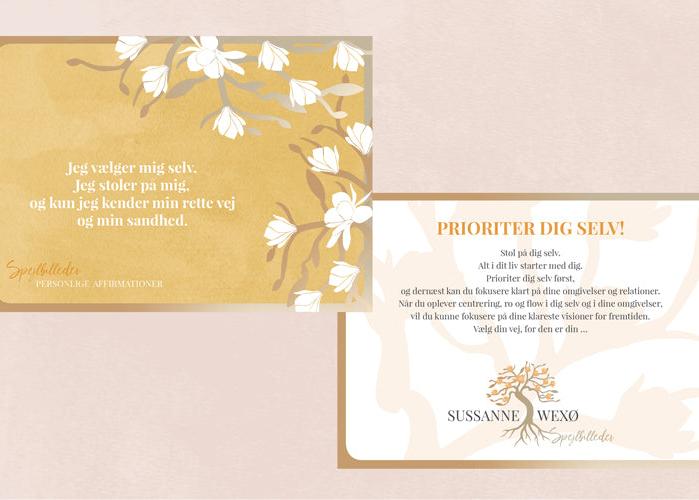 SPEJLBILLEDER & PERSONLIGE AFFIRMATIONSKORT af Sussanne Wexø