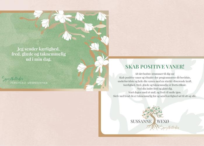 SPEJLBILLEDER & PERSONLIGE AFFIRMATIONSKORT af Sussanne Wexø