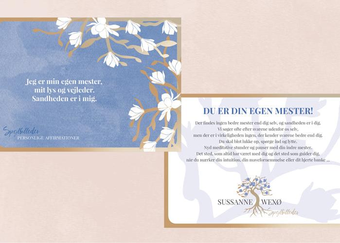 SPEJLBILLEDER & PERSONLIGE AFFIRMATIONSKORT af Sussanne Wexø