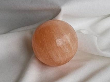 Selenit Orange Kugle