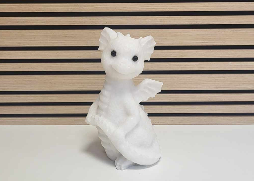 Drage Hvid Jade 20 cm FØDSELSDAGSTILBUD