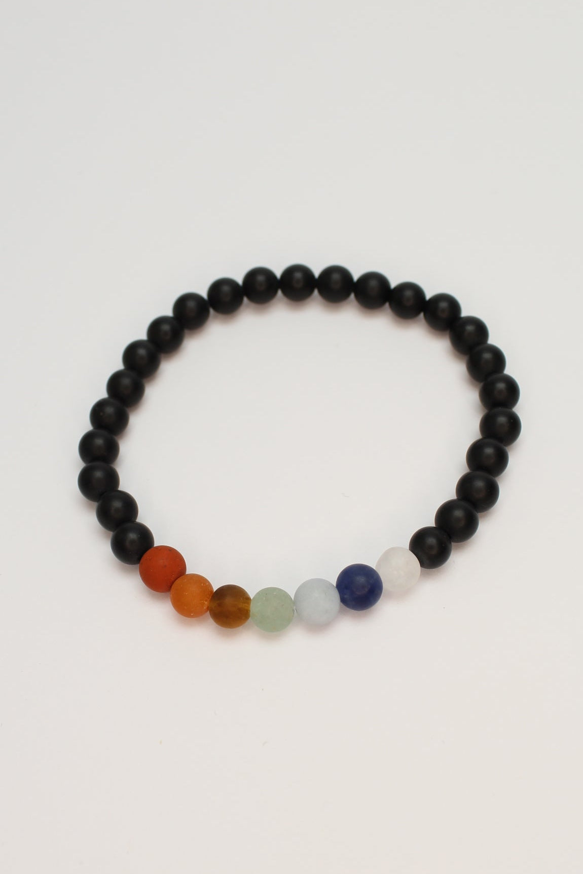 Chakra Armbånd - Sort (Onyx) 6mm - Mat version
