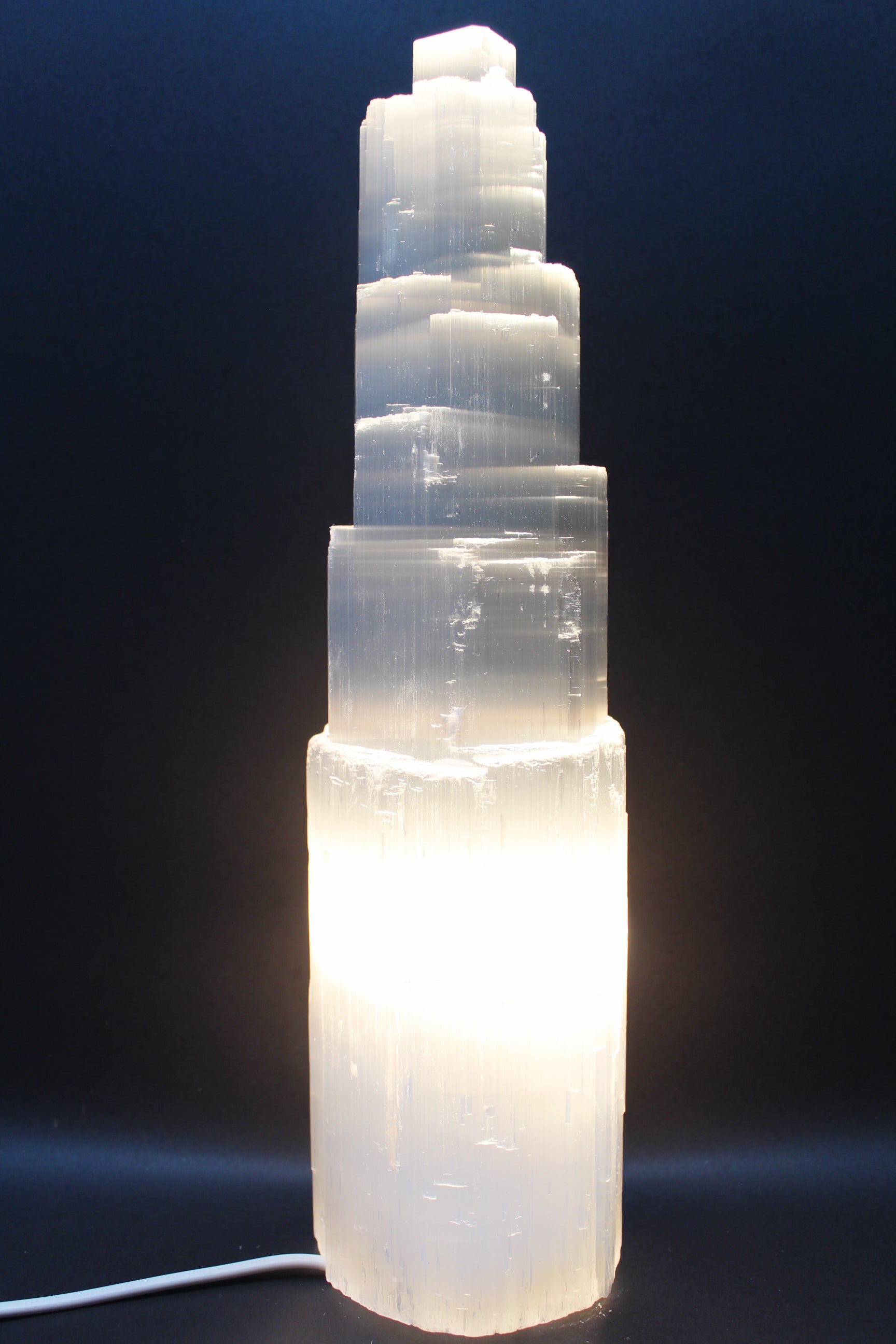 Selenit Lampe 38-40 cm