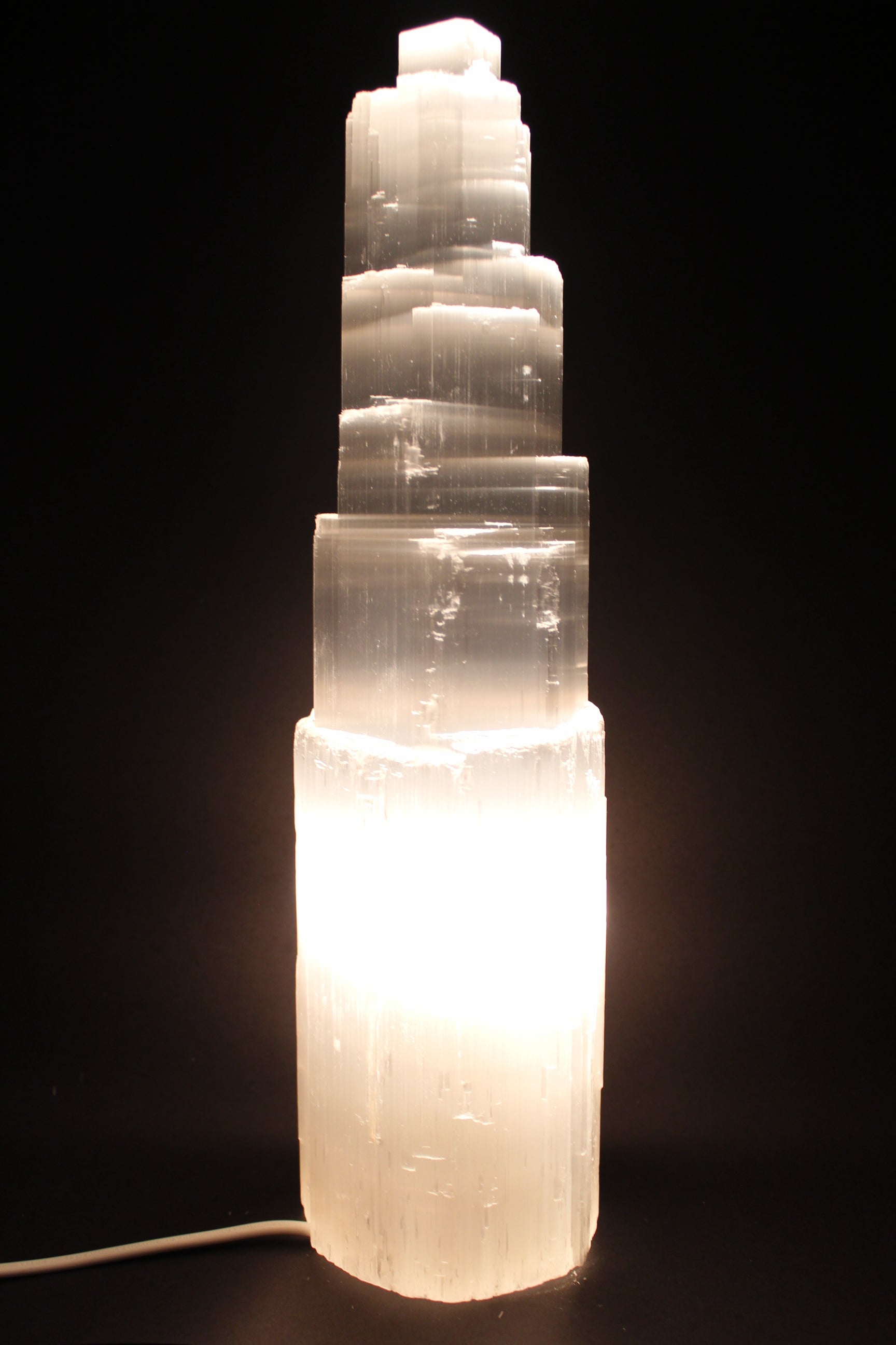 Selenit Lampe 38-40 cm