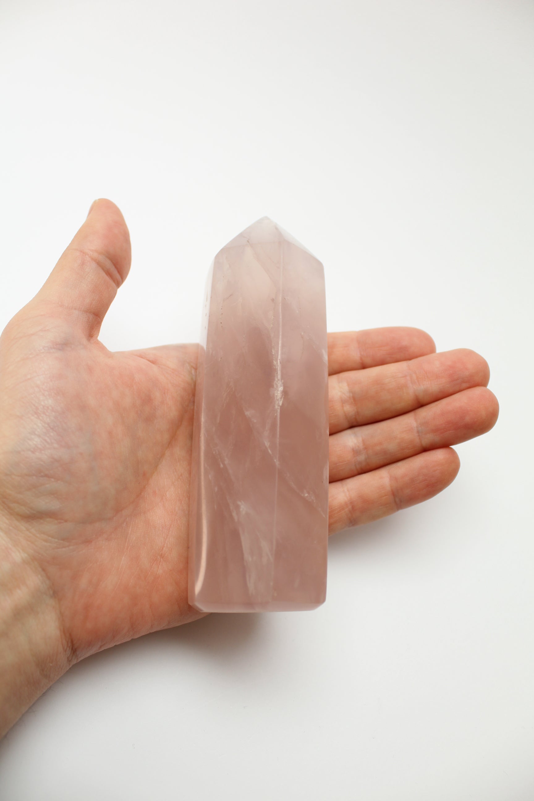 Rosakvarts Tårn - 14cm