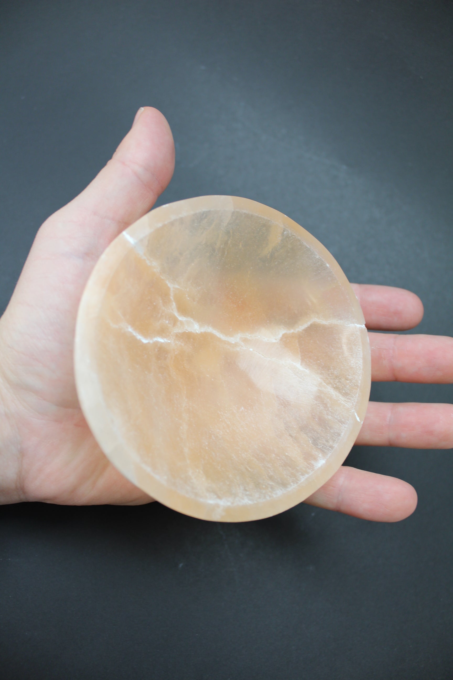 Orange Selenit Skål 10 cm