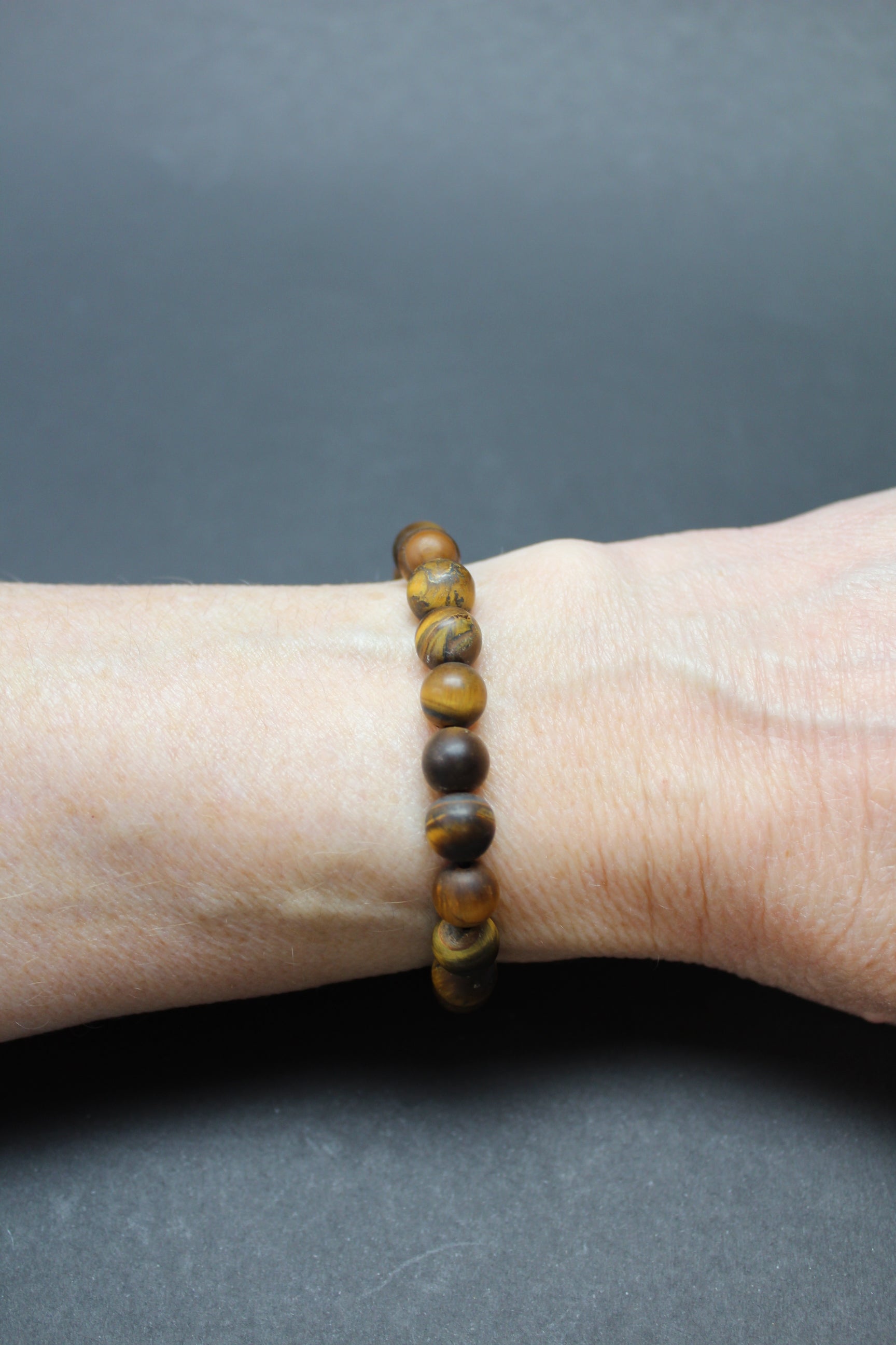 Tigerøje Mat Armbånd - 8 MM