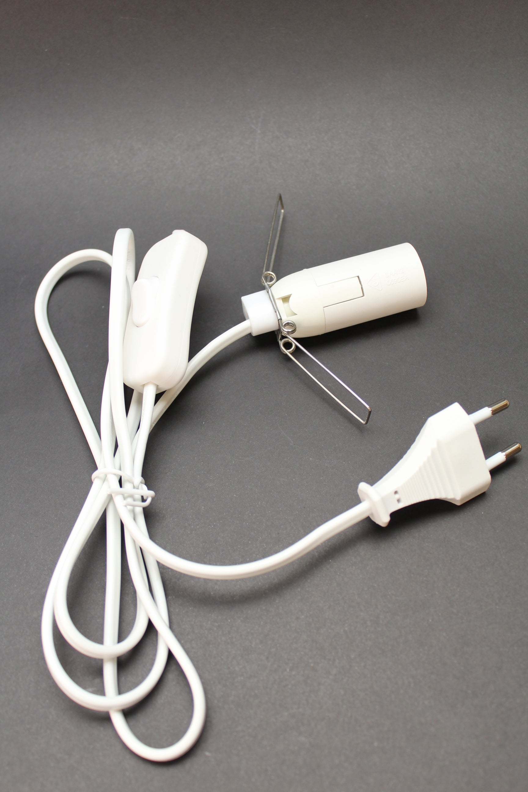 Lampefatning med ledning - 1,5 m. UDEN Krans