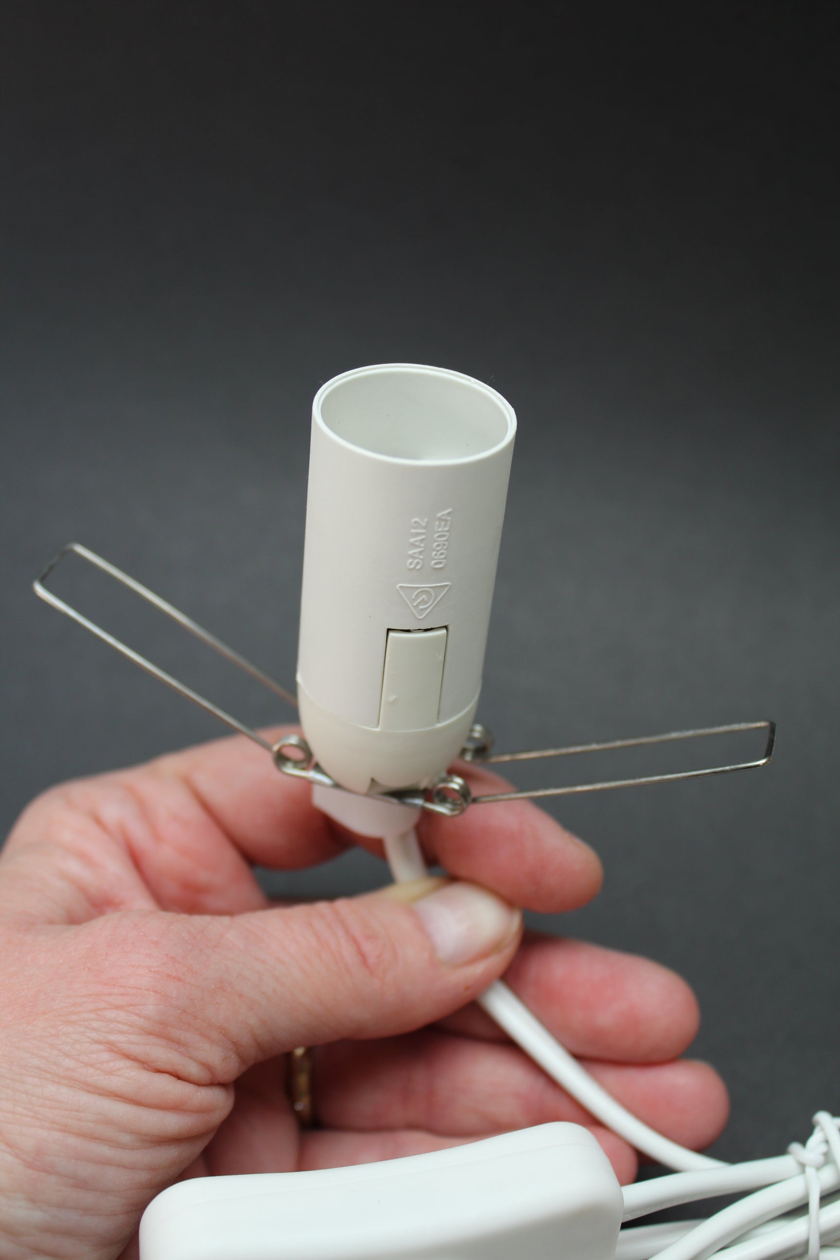 Lampefatning med ledning - 1,5 m. UDEN Krans