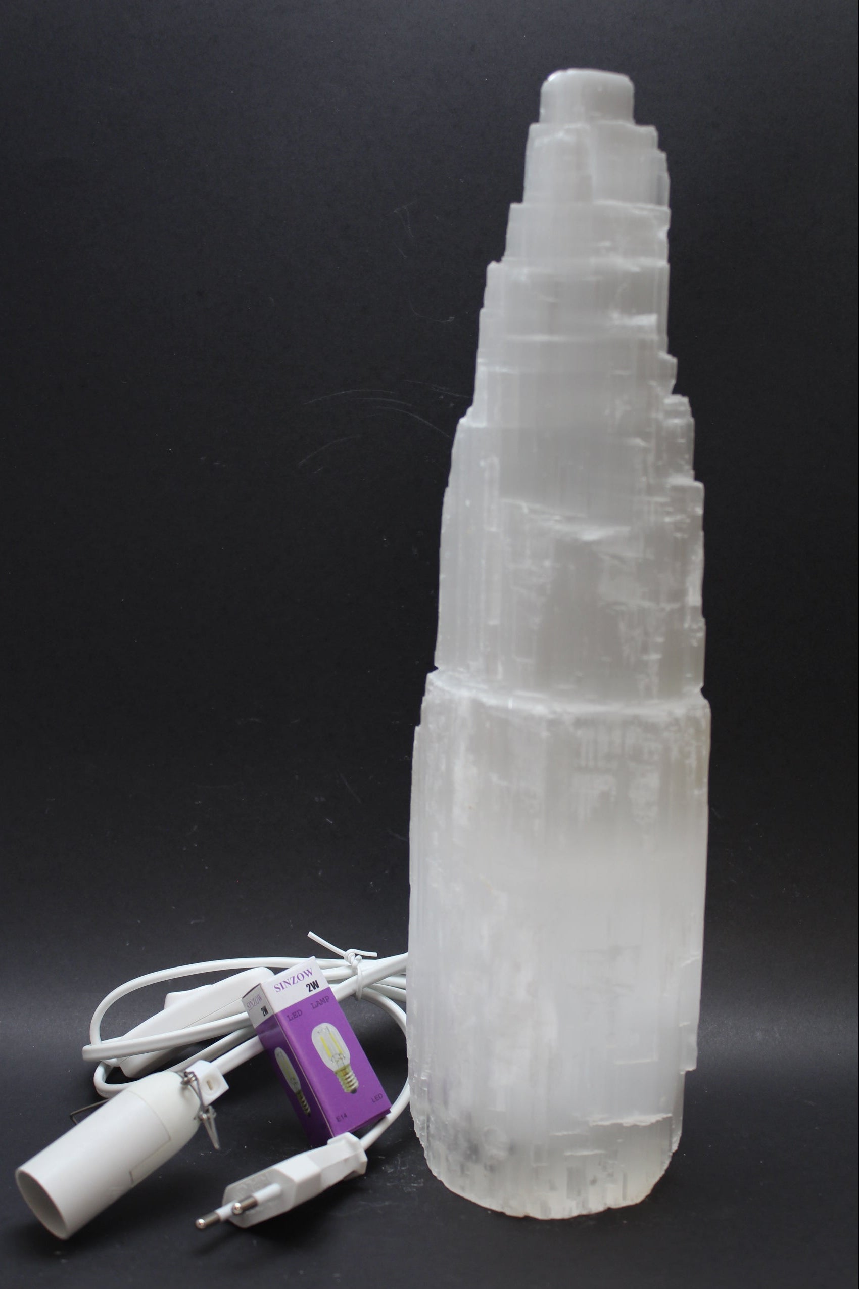 Selenit Lampe 35 cm