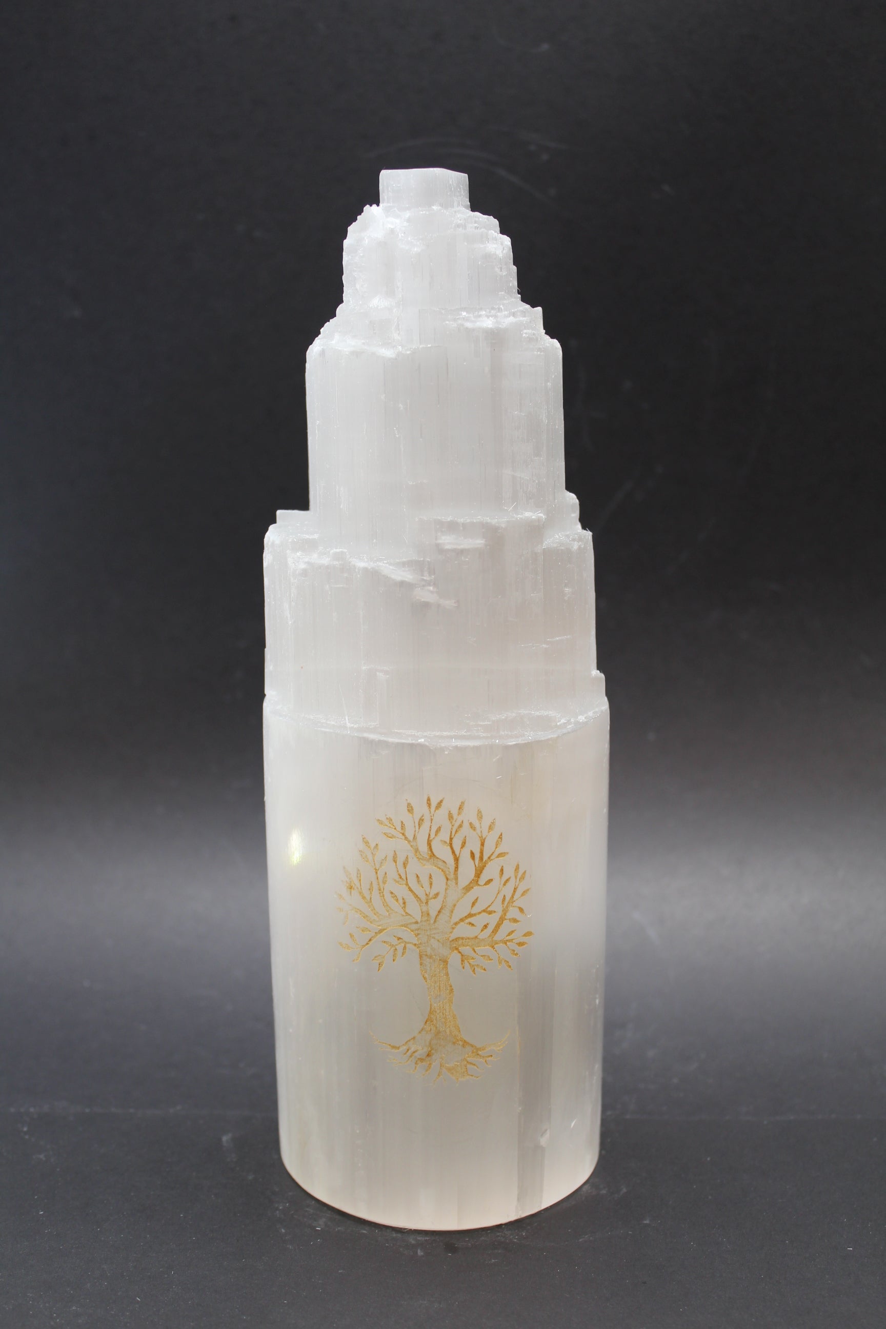 Selenit Lampe Livets Træ 25 cm