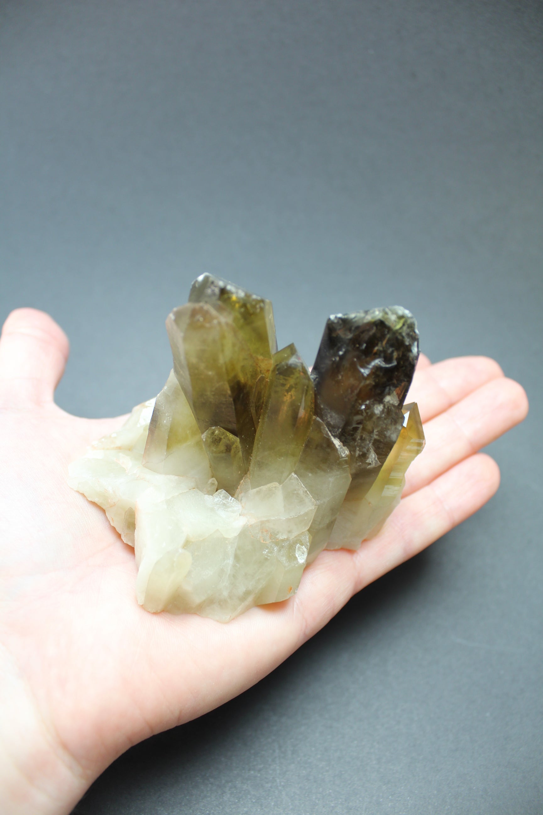 Røget Citrin Kvarts Klynger