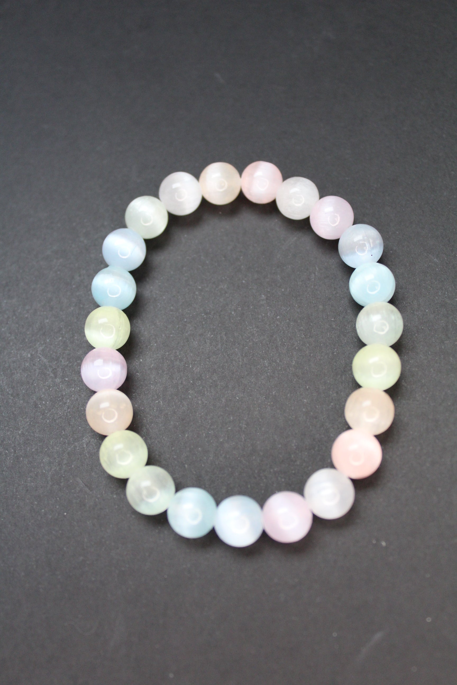 Selenit i Pastelfarver 8 mm