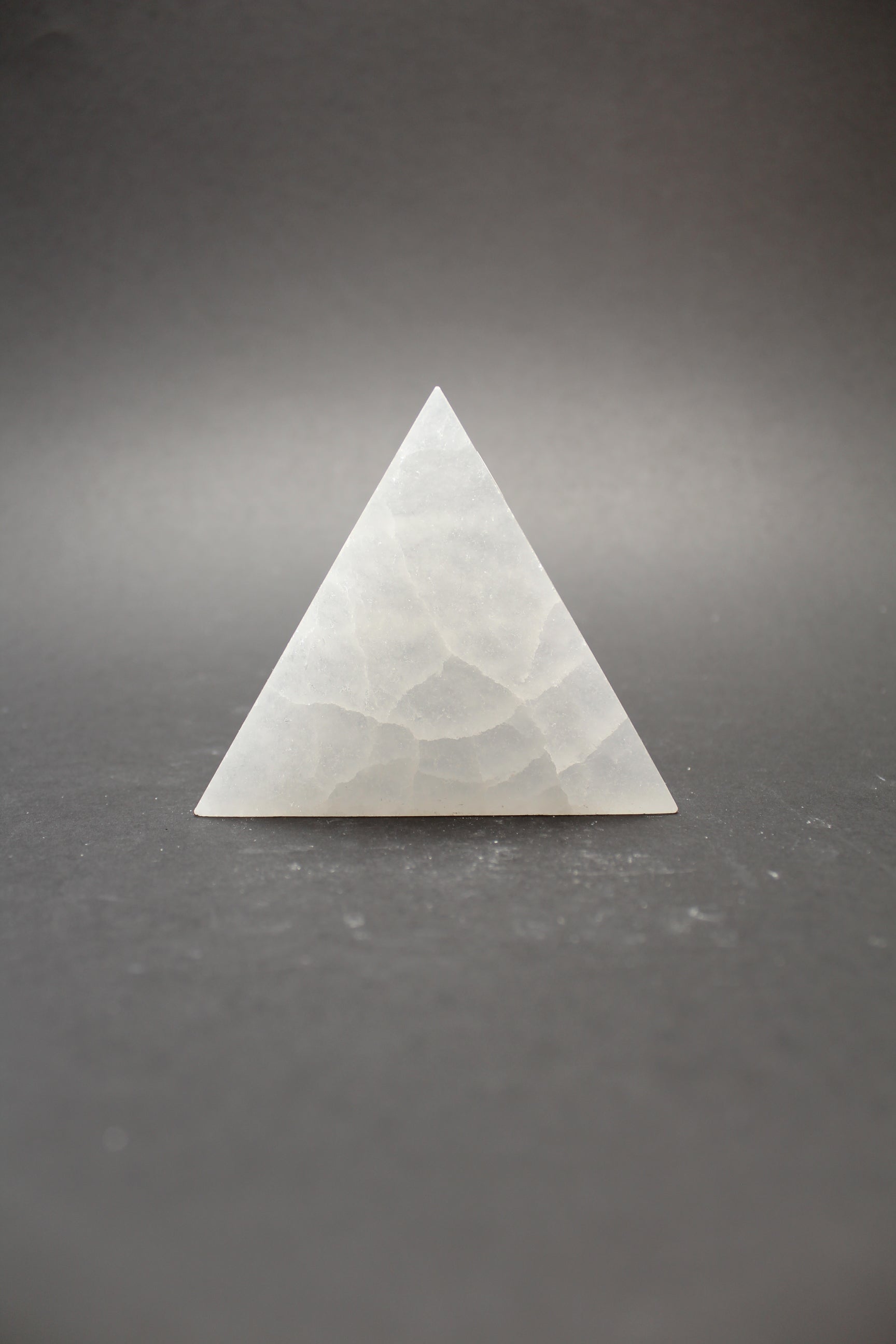 Selenit Plade Trekant - 8cm
