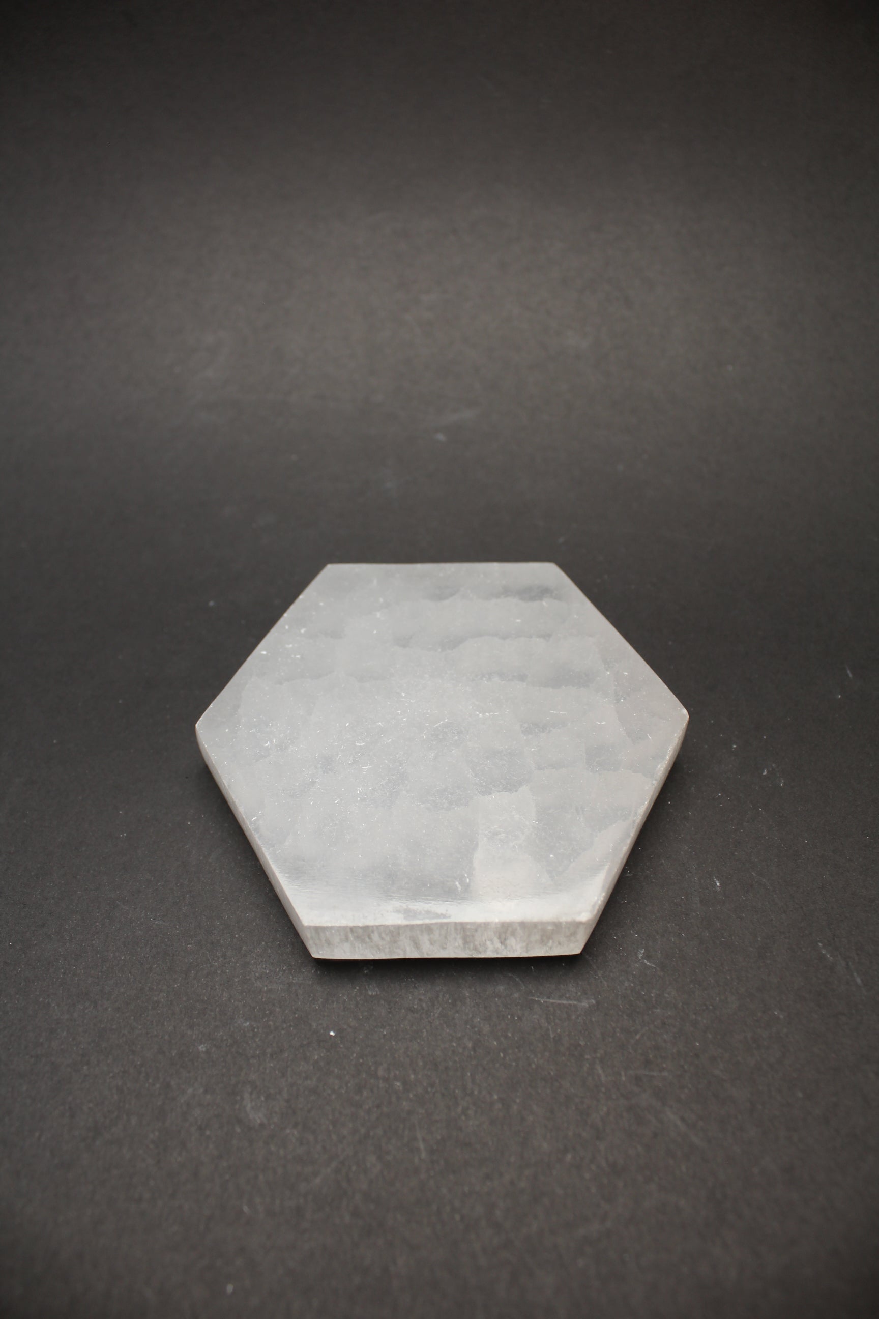 Selenit Plade Hexagon - 8cm