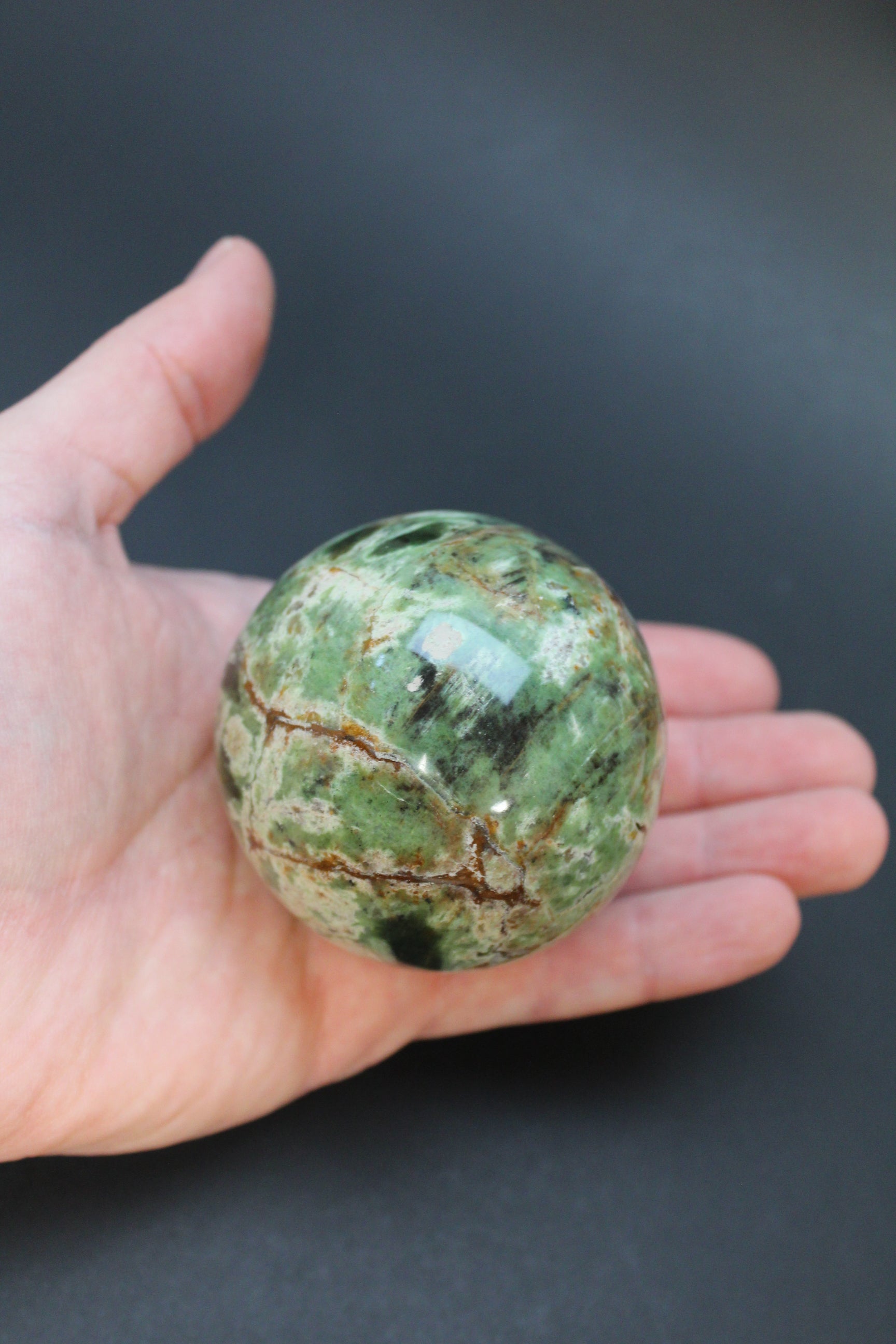 Chrysopras Kugle - Nr. 1