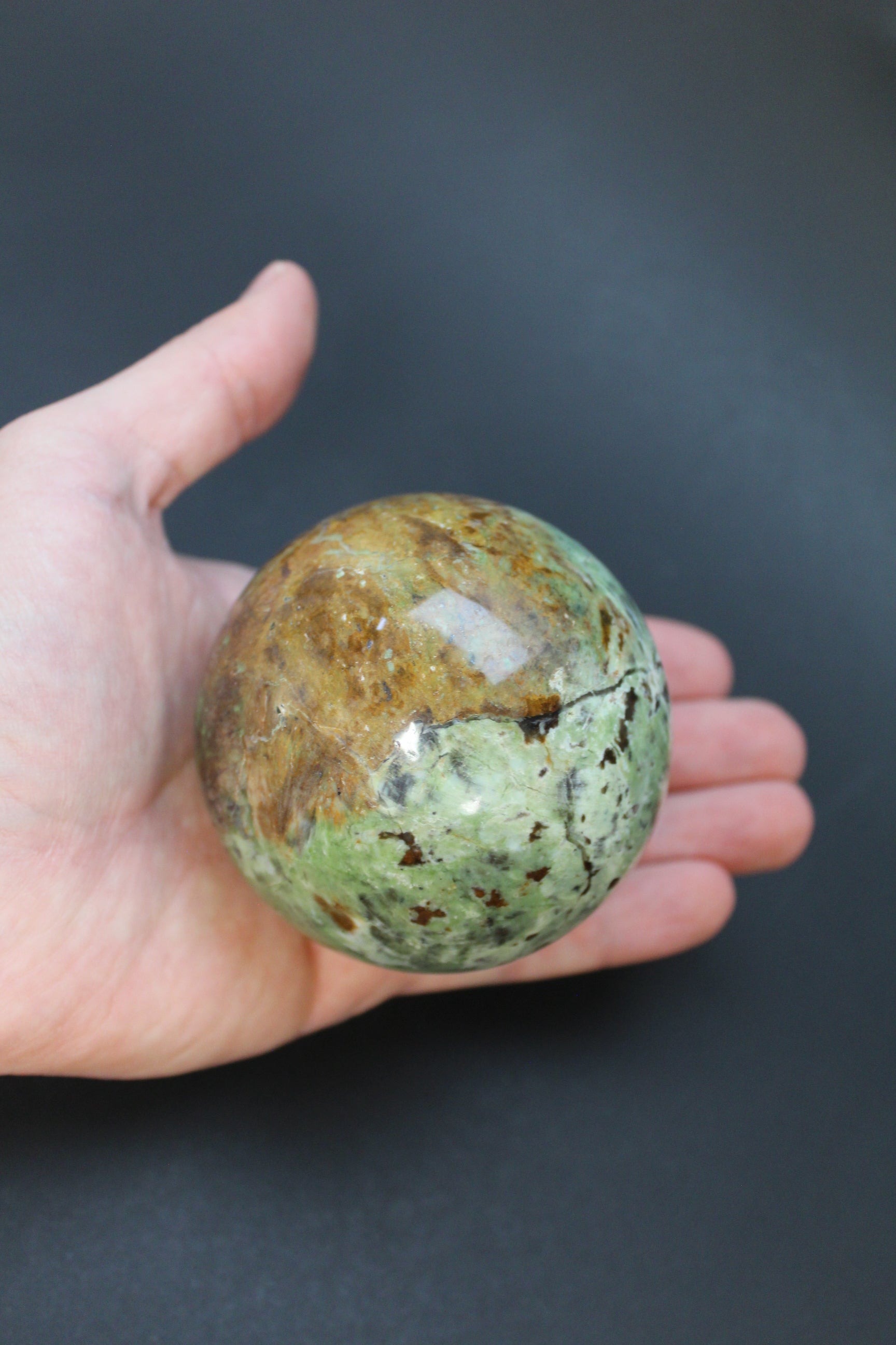 Chrysopras Kugle - Nr. 7