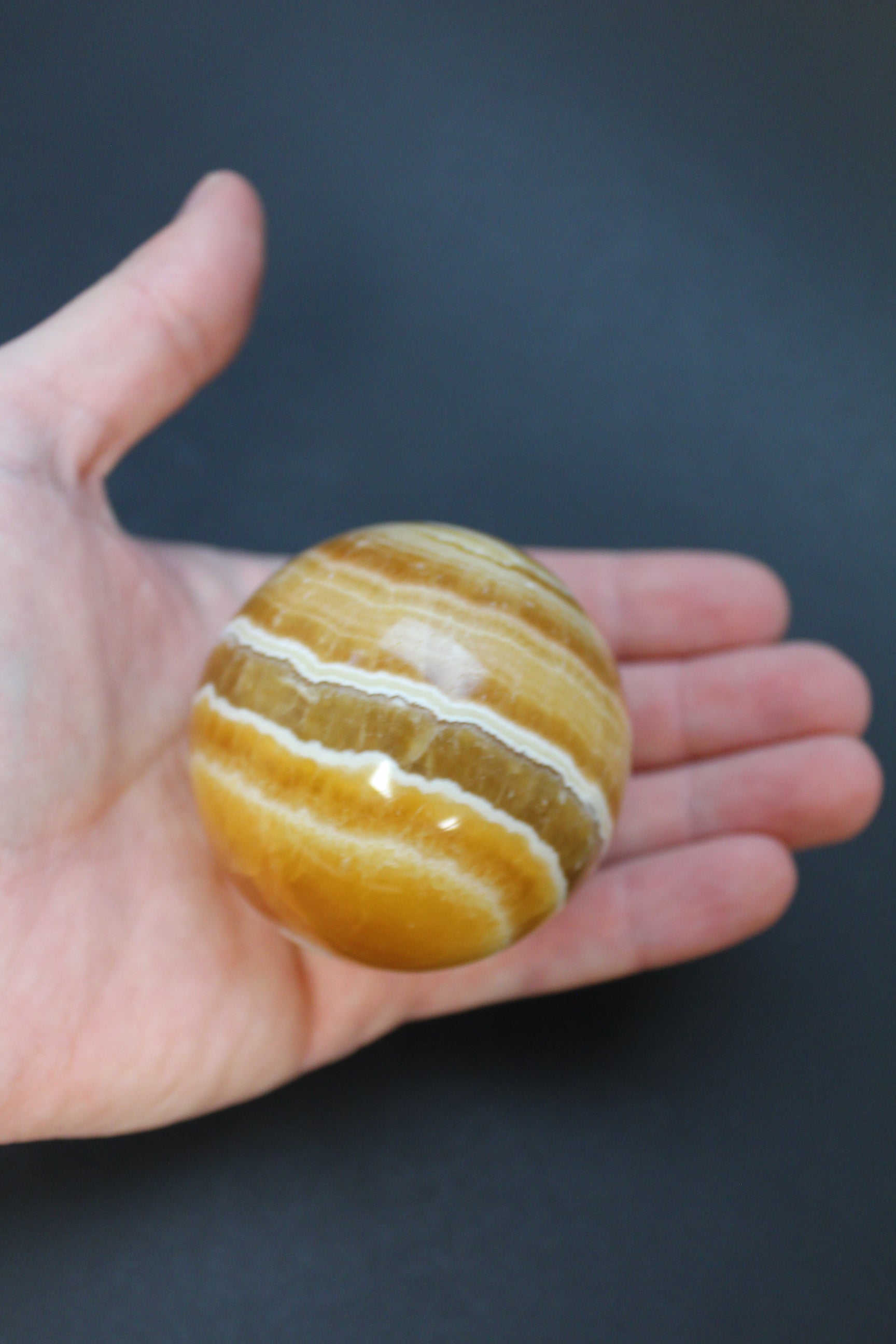 Orange Calcit Kugle - Nr. 1