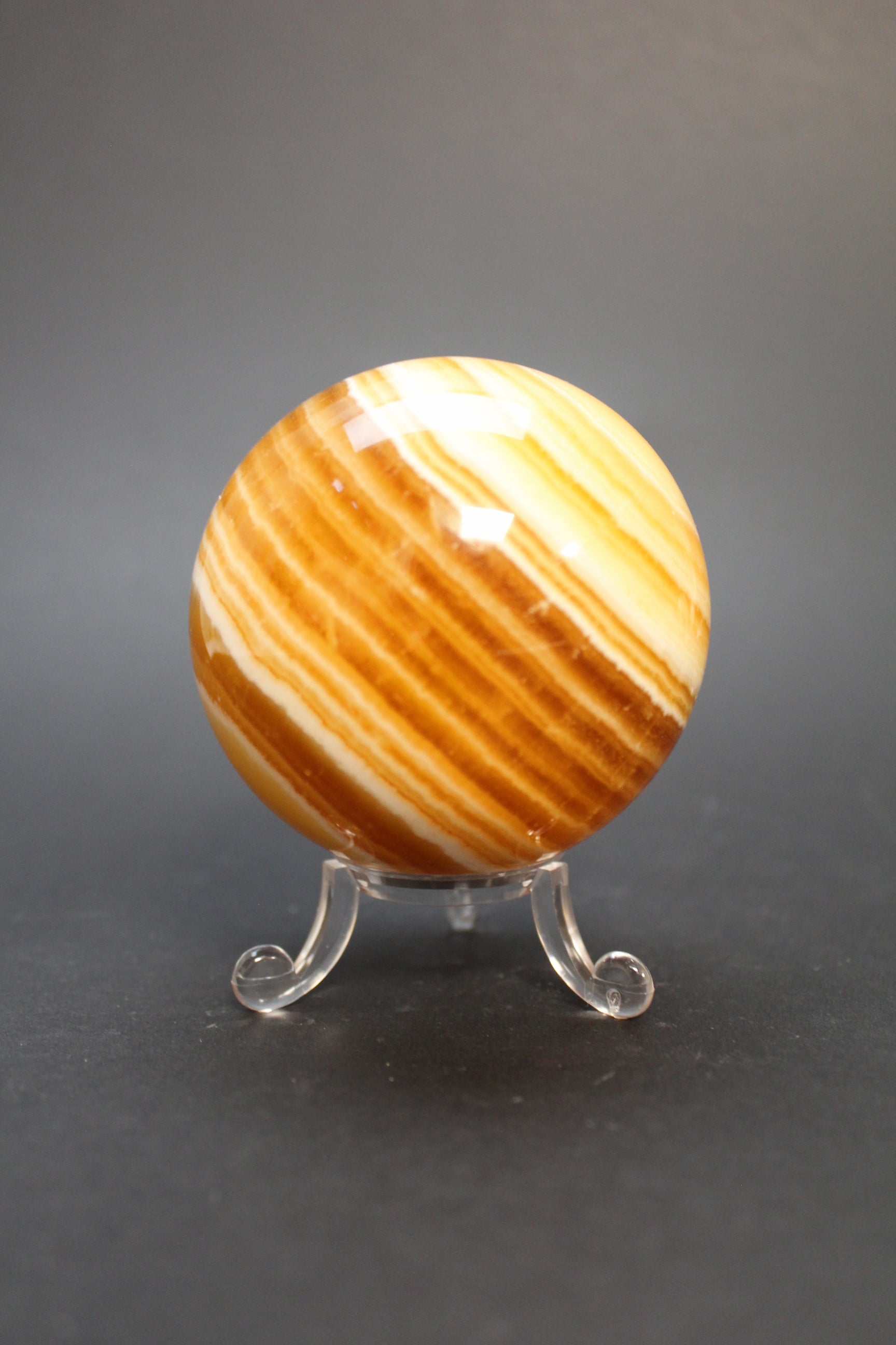 Orange Calcit Kugle - Nr. 7