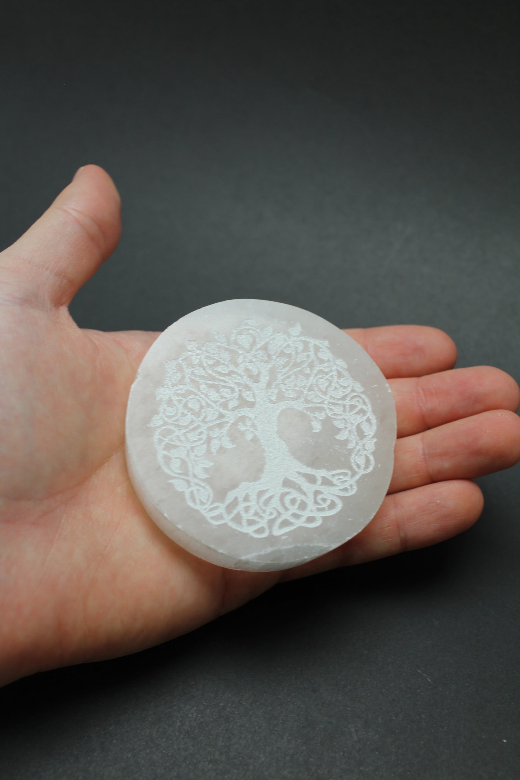 Selenit Plade - Livets Træ - 7cm