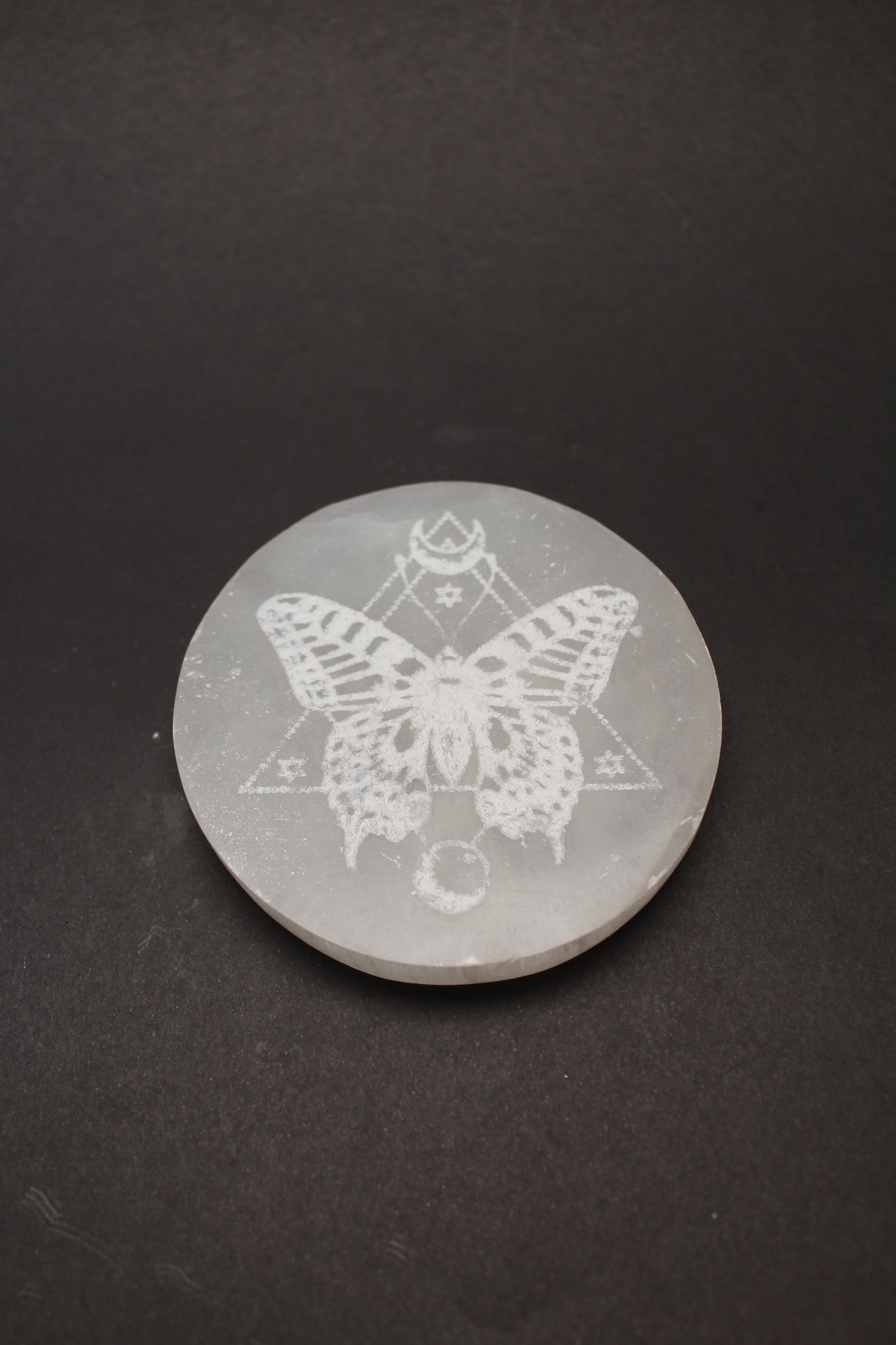 Selenit Plade - Sommerfugl - 7cm