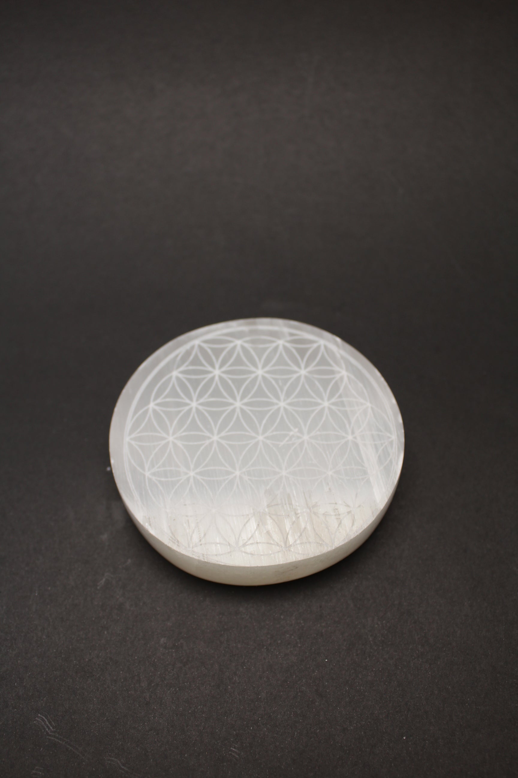 Selenit Plade - Livets Blomst - 8cm