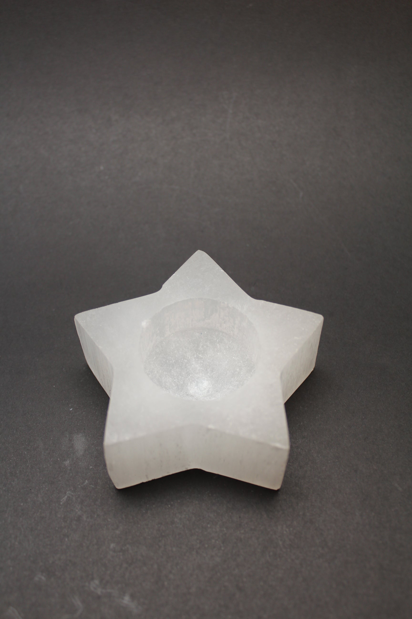 Selenit Fyrfadsstage - Stjerne  - 8cm