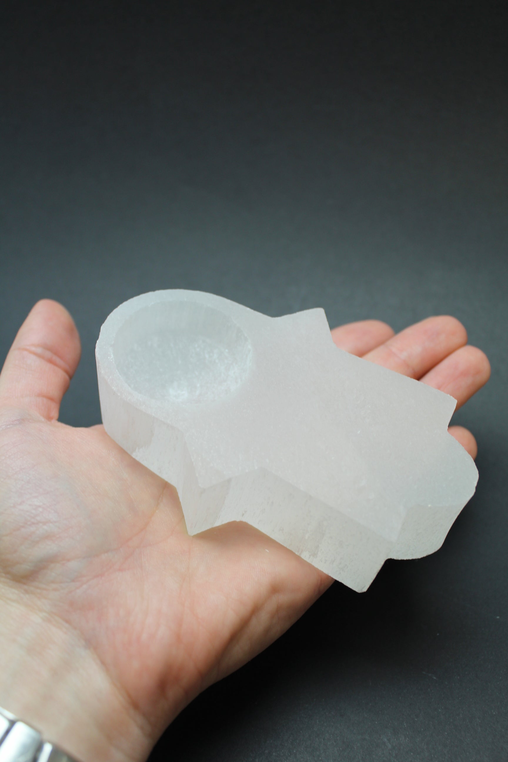 Selenit Fyrfadsstage - 11-12cm