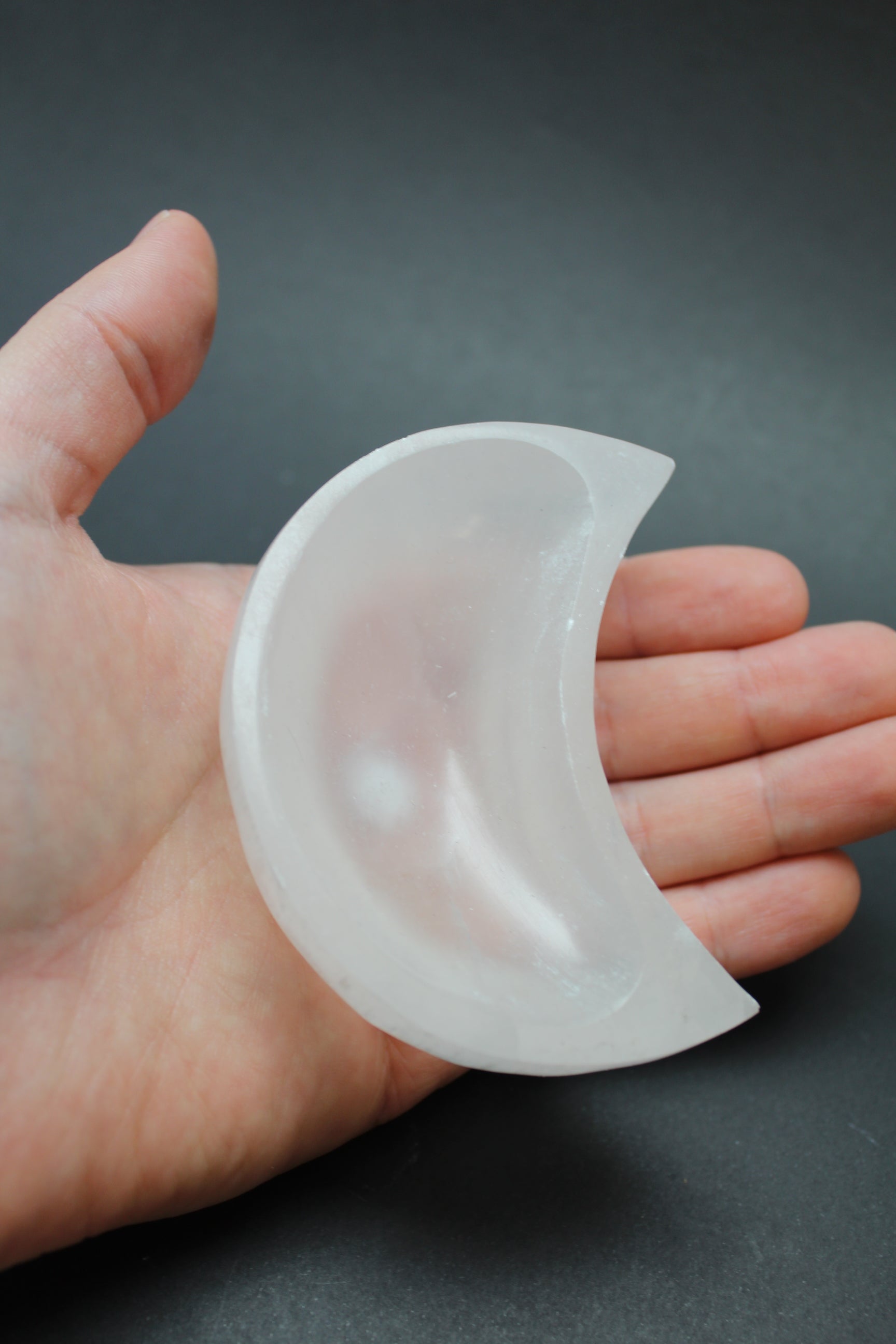 Selenit skål - Hjerte - 8-9cm