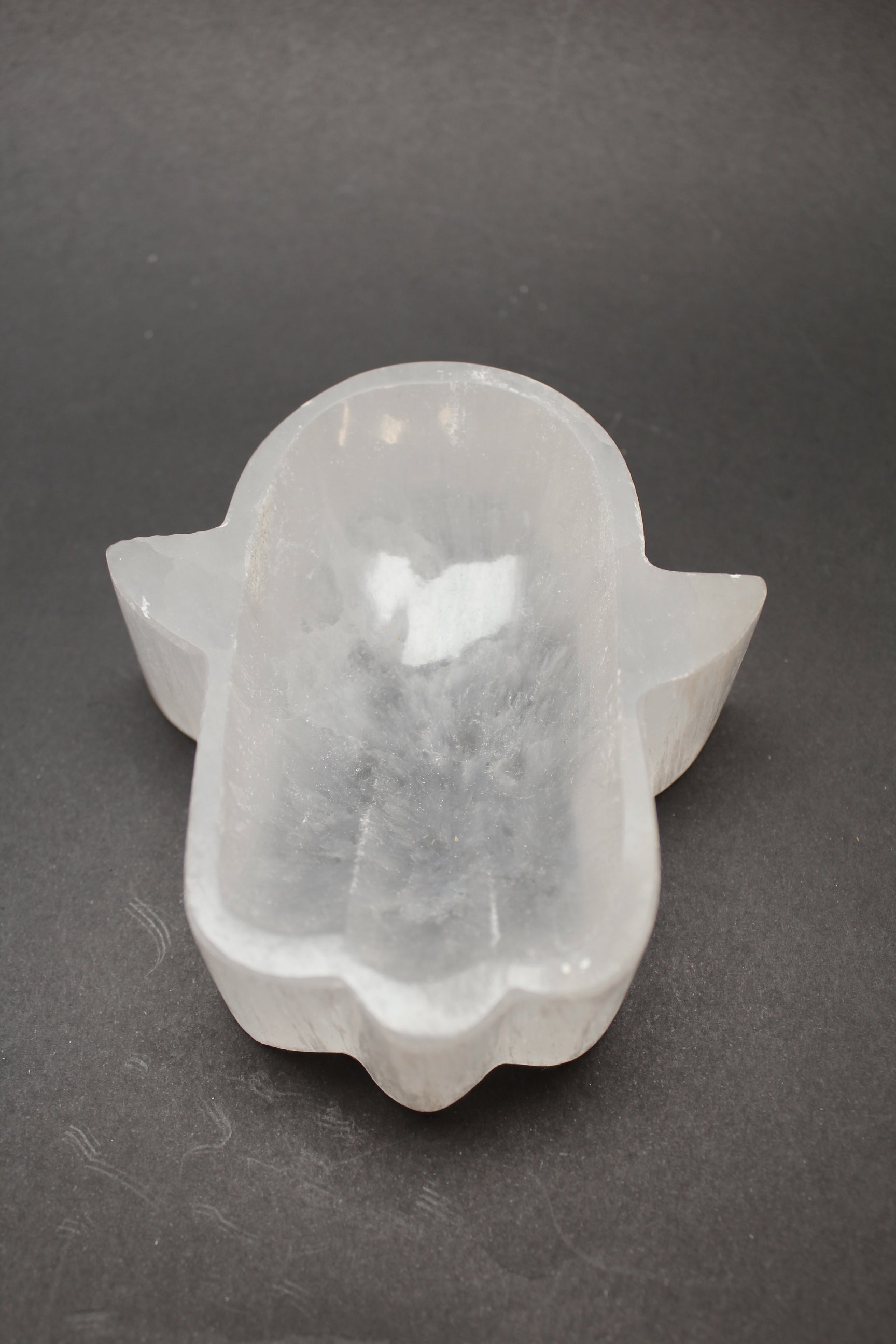 Selenit skål - Hamsa - 10cm