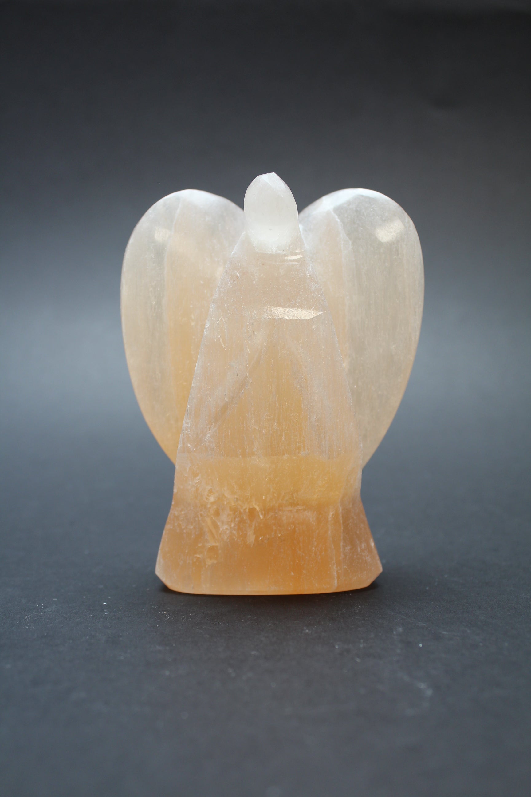 Orange Selenit engel - 10cm