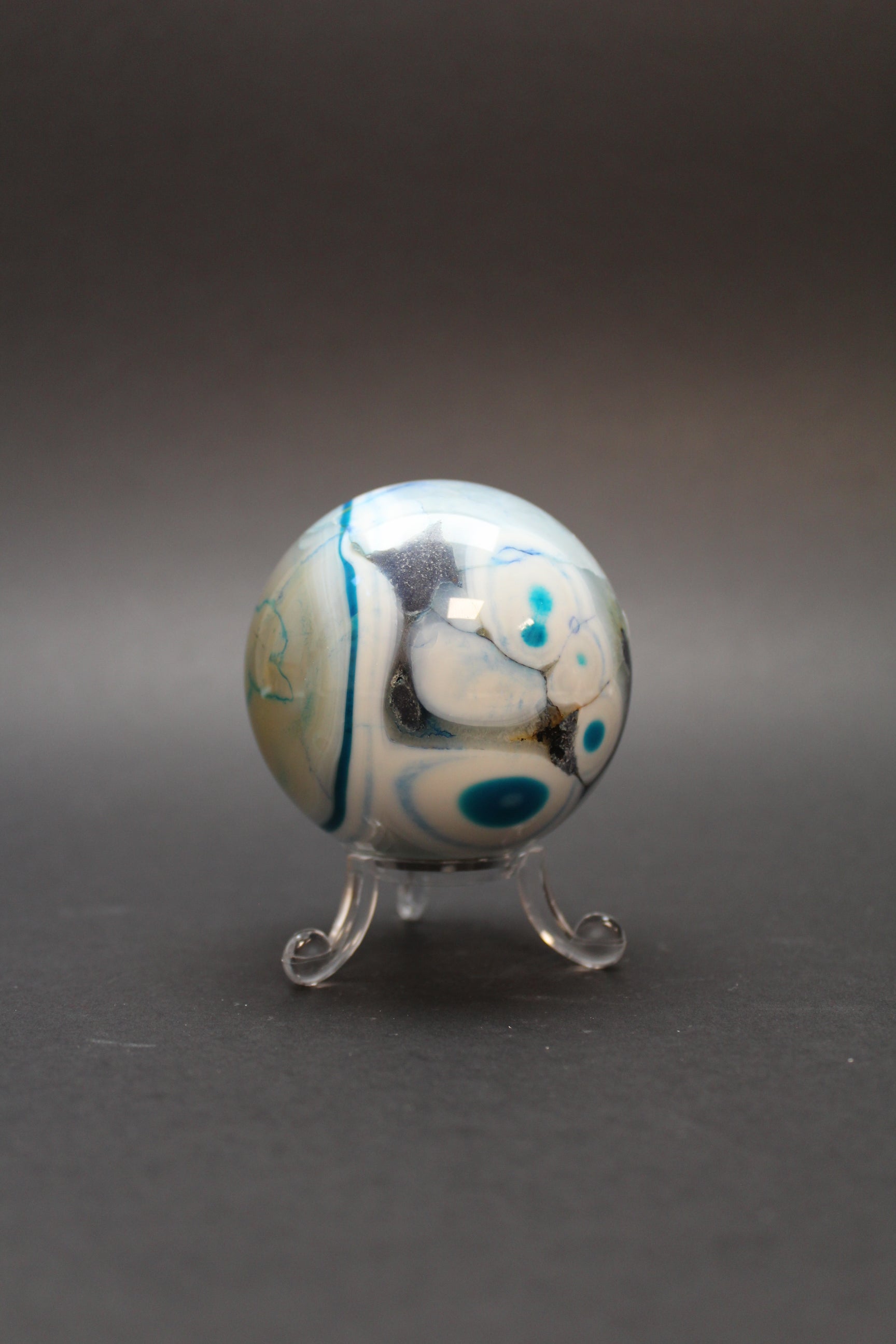 Blå Agat Kugle - Nr. 1