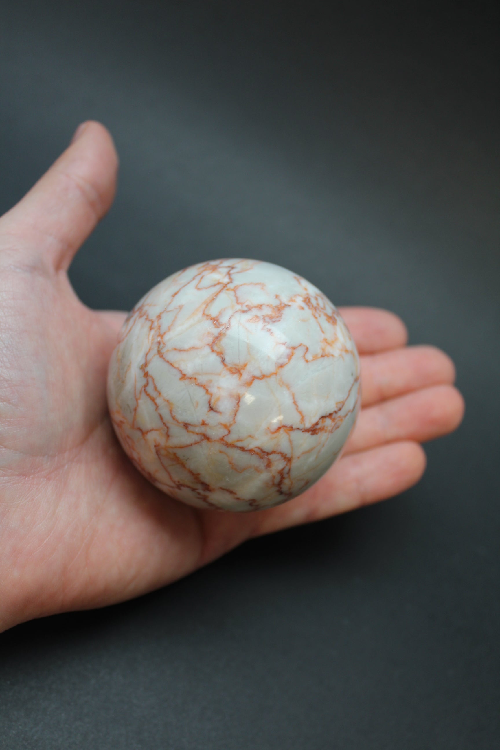 Red Marble Kugle - Nr. 5