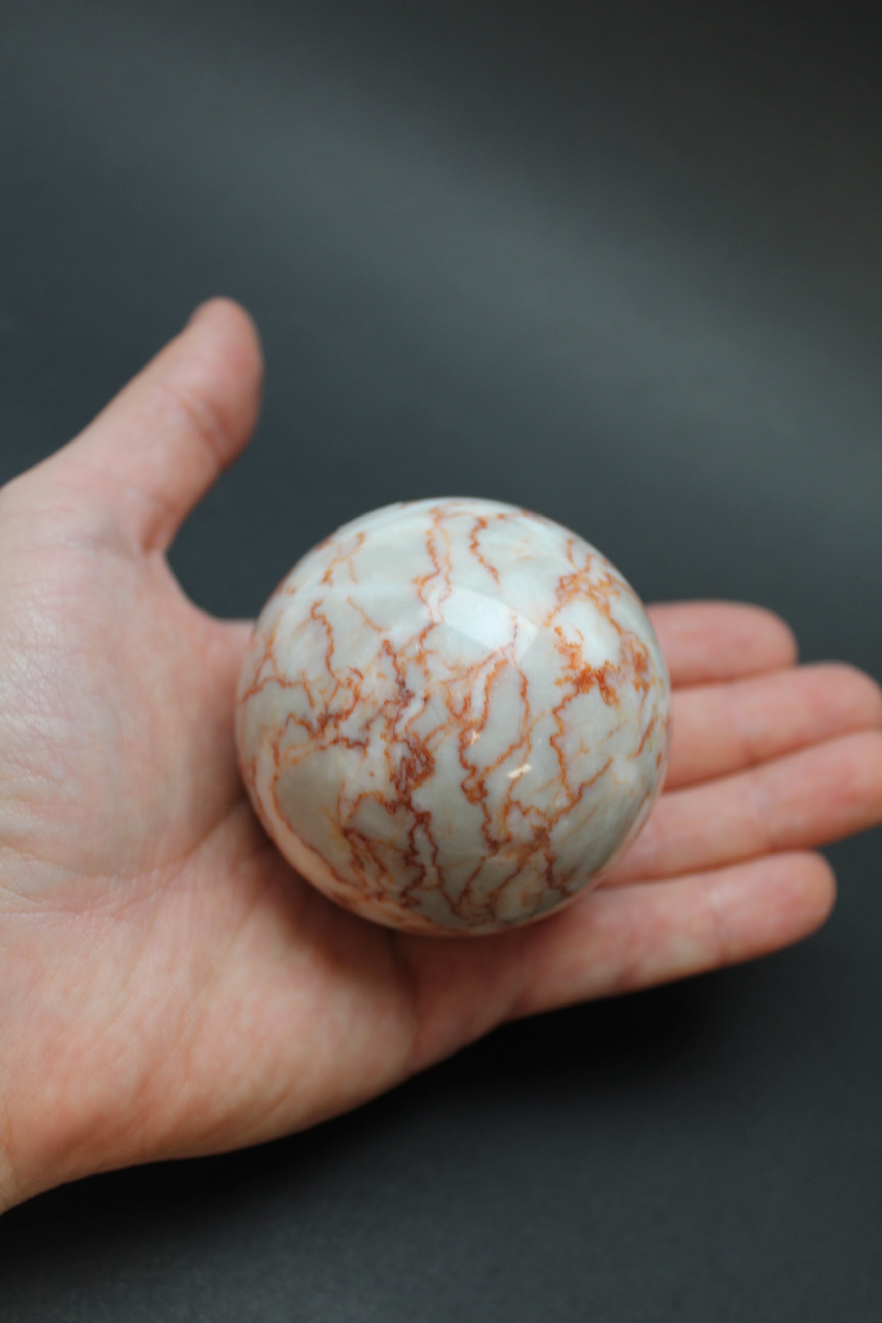 Red Marble Kugle - Nr. 6